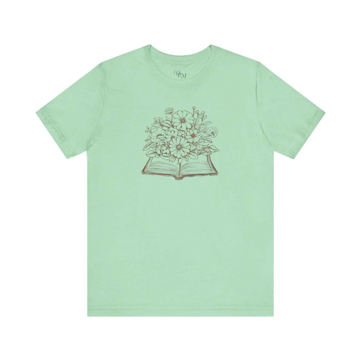 Floral Book Tee, Literary Gift Shirt, Nature Lovers T-Shirt, Bookworm Apparel, Cozy Summer Top, Reading Aesthetic Tee - DiRoMi