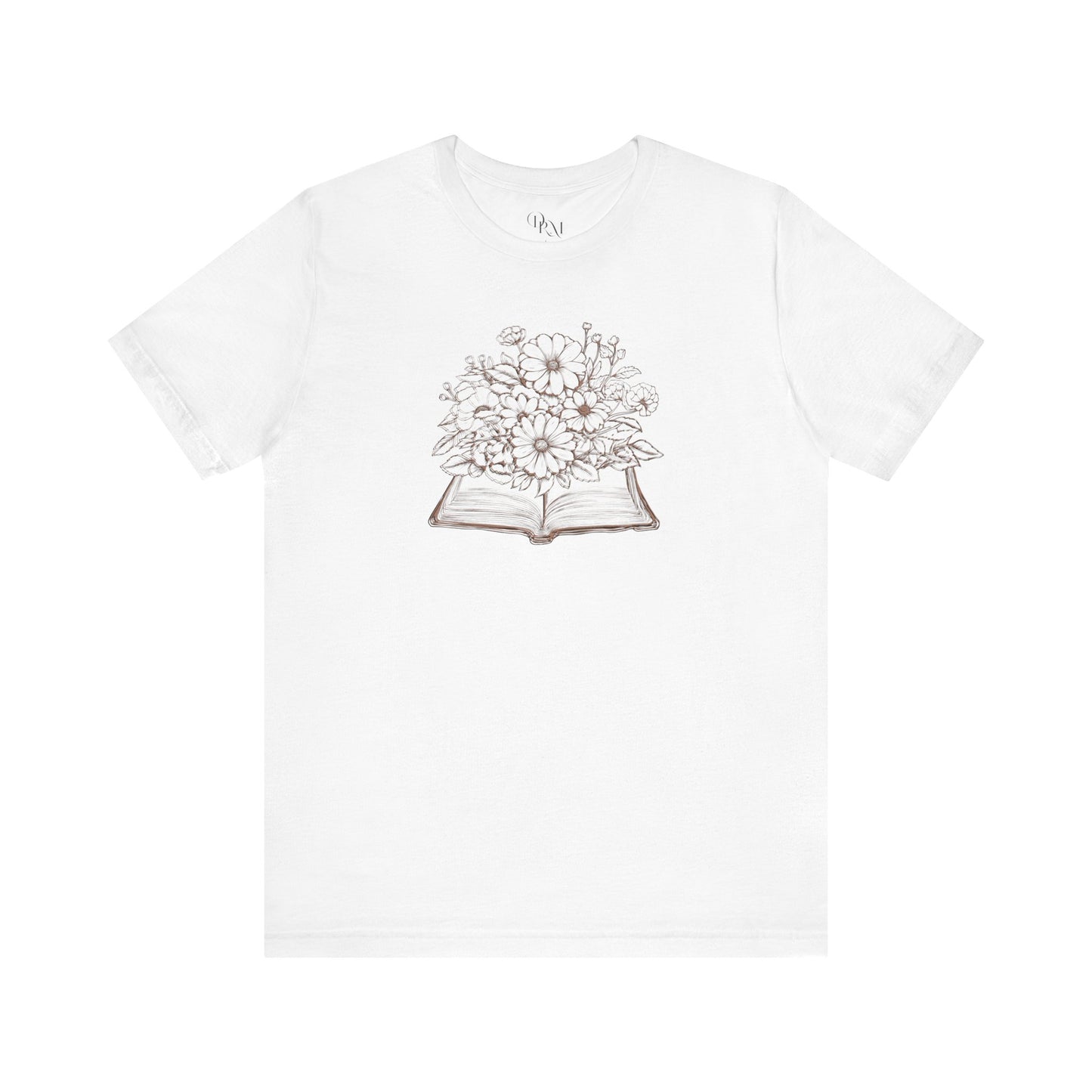 Floral Book Tee, Literary Gift Shirt, Nature Lovers T-Shirt, Bookworm Apparel, Cozy Summer Top, Reading Aesthetic Tee - DiRoMi