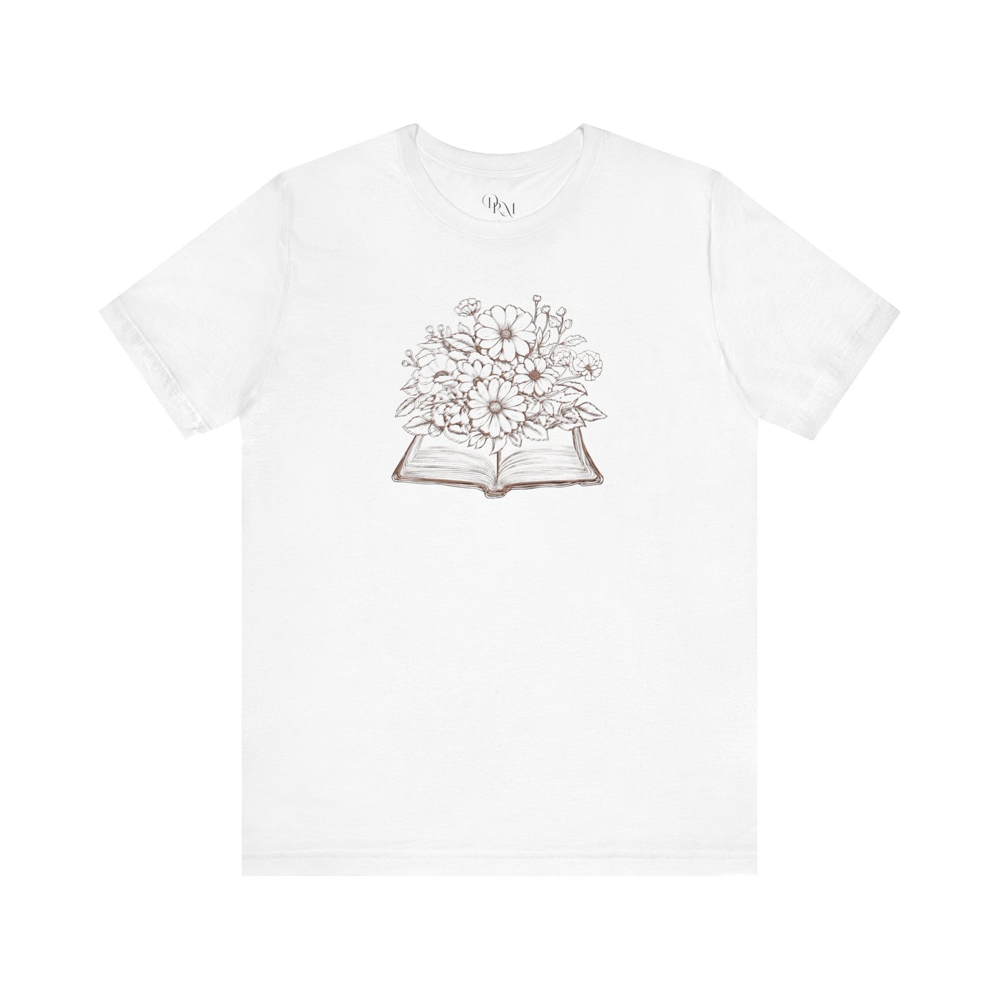 Floral Book Tee, Literary Gift Shirt, Nature Lovers T-Shirt, Bookworm Apparel, Cozy Summer Top, Reading Aesthetic Tee - DiRoMi