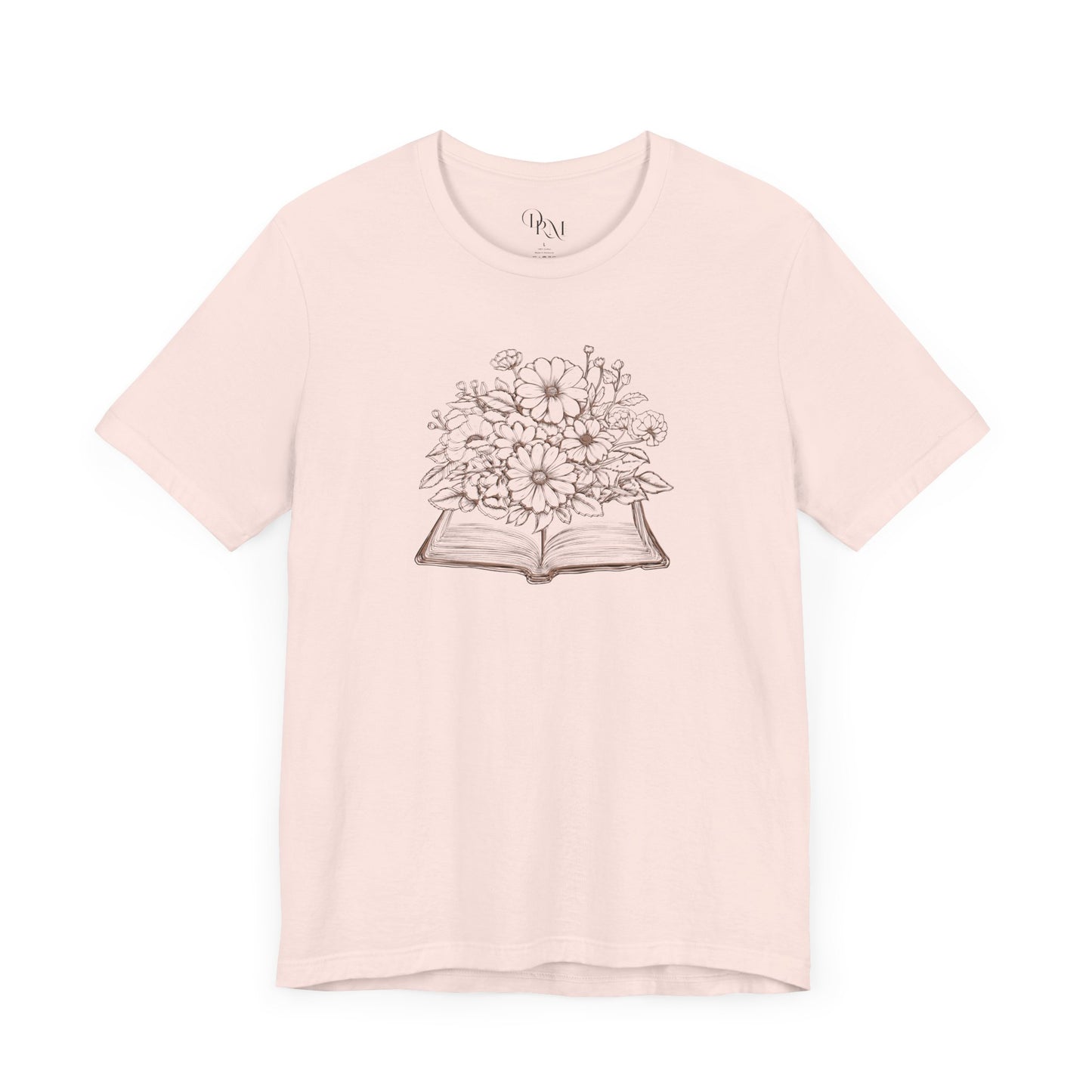 Floral Book Tee, Literary Gift Shirt, Nature Lovers T-Shirt, Bookworm Apparel, Cozy Summer Top, Reading Aesthetic Tee - DiRoMi