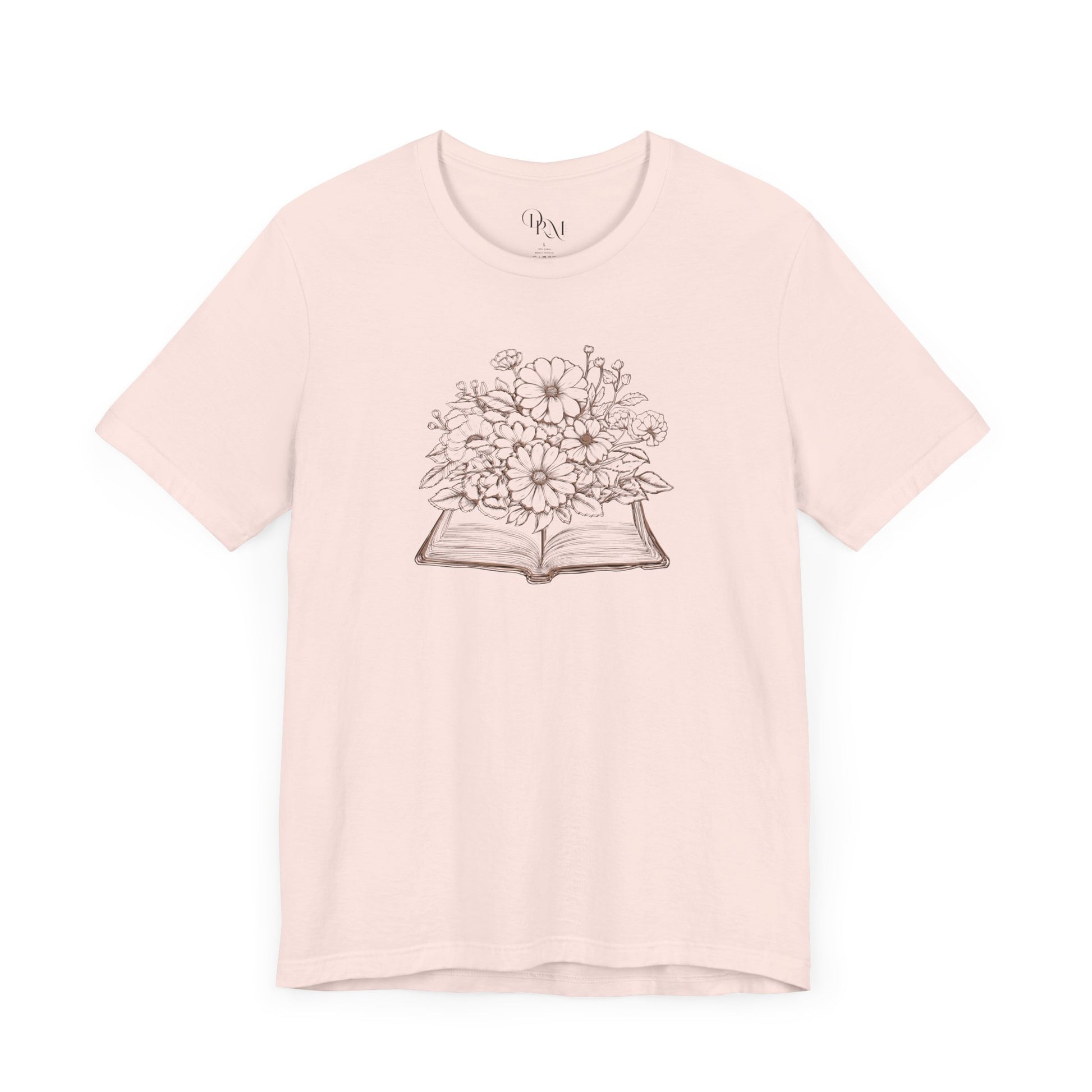 Floral Book Tee, Literary Gift Shirt, Nature Lovers T-Shirt, Bookworm Apparel, Cozy Summer Top, Reading Aesthetic Tee - DiRoMi