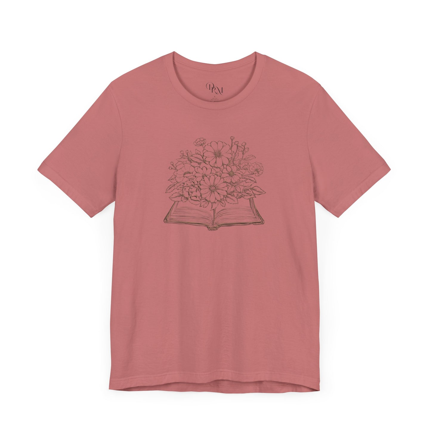 Floral Book Tee, Literary Gift Shirt, Nature Lovers T-Shirt, Bookworm Apparel, Cozy Summer Top, Reading Aesthetic Tee - DiRoMi