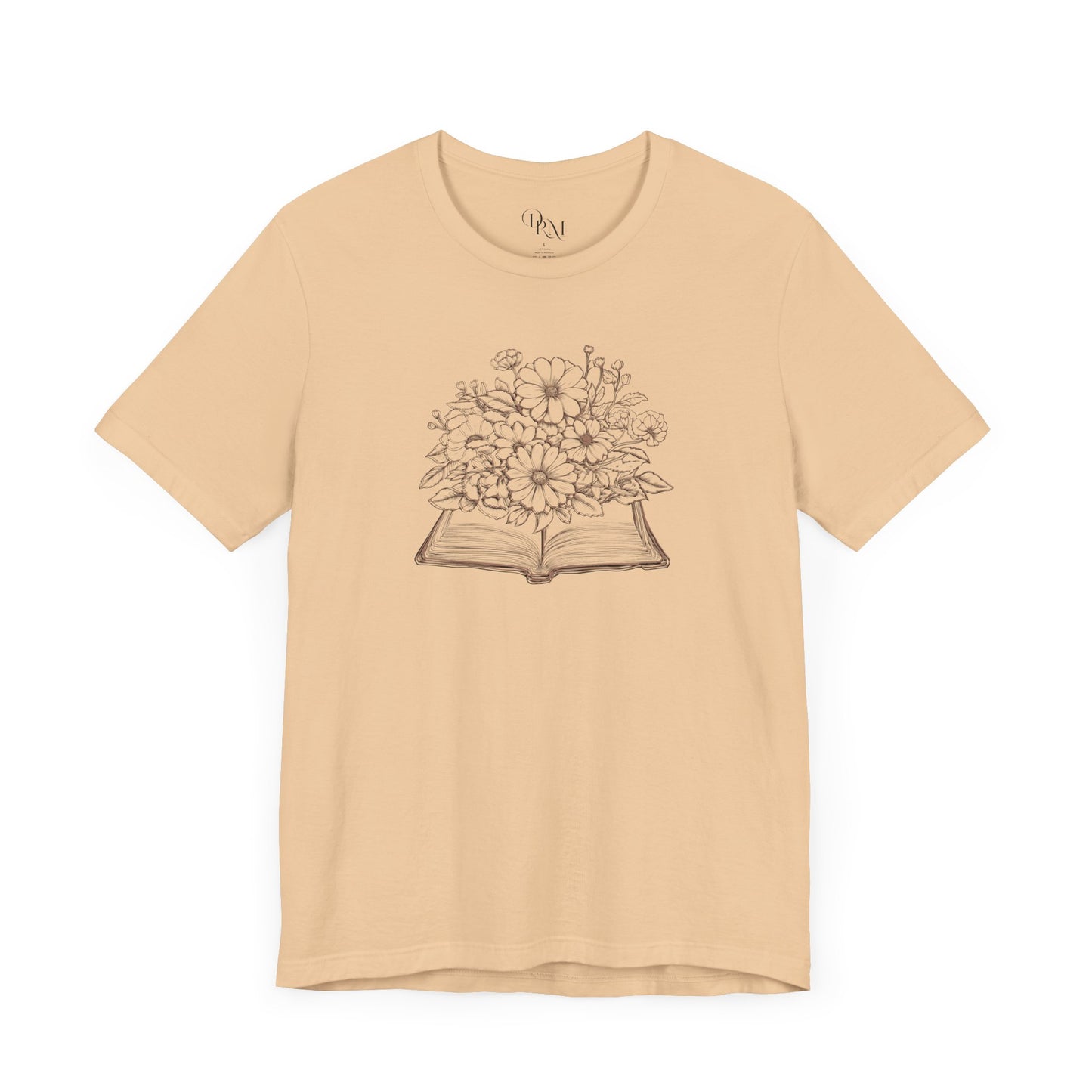 Floral Book Tee, Literary Gift Shirt, Nature Lovers T-Shirt, Bookworm Apparel, Cozy Summer Top, Reading Aesthetic Tee - DiRoMi