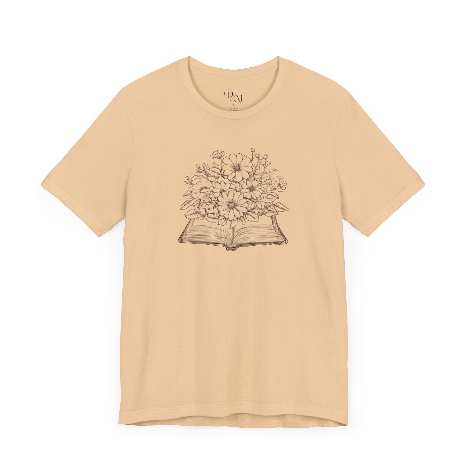 Floral Book Tee, Literary Gift Shirt, Nature Lovers T-Shirt, Bookworm Apparel, Cozy Summer Top, Reading Aesthetic Tee - DiRoMi
