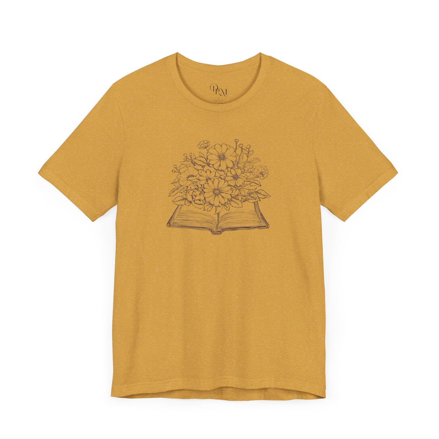 Floral Book Tee, Literary Gift Shirt, Nature Lovers T-Shirt, Bookworm Apparel, Cozy Summer Top, Reading Aesthetic Tee - DiRoMi