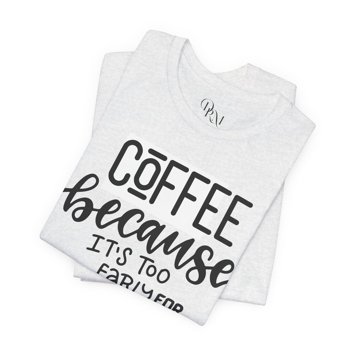 Funny Coffee and Wine Unisex Jersey Tee - Perfect for Wine Lovers - DiRoMi