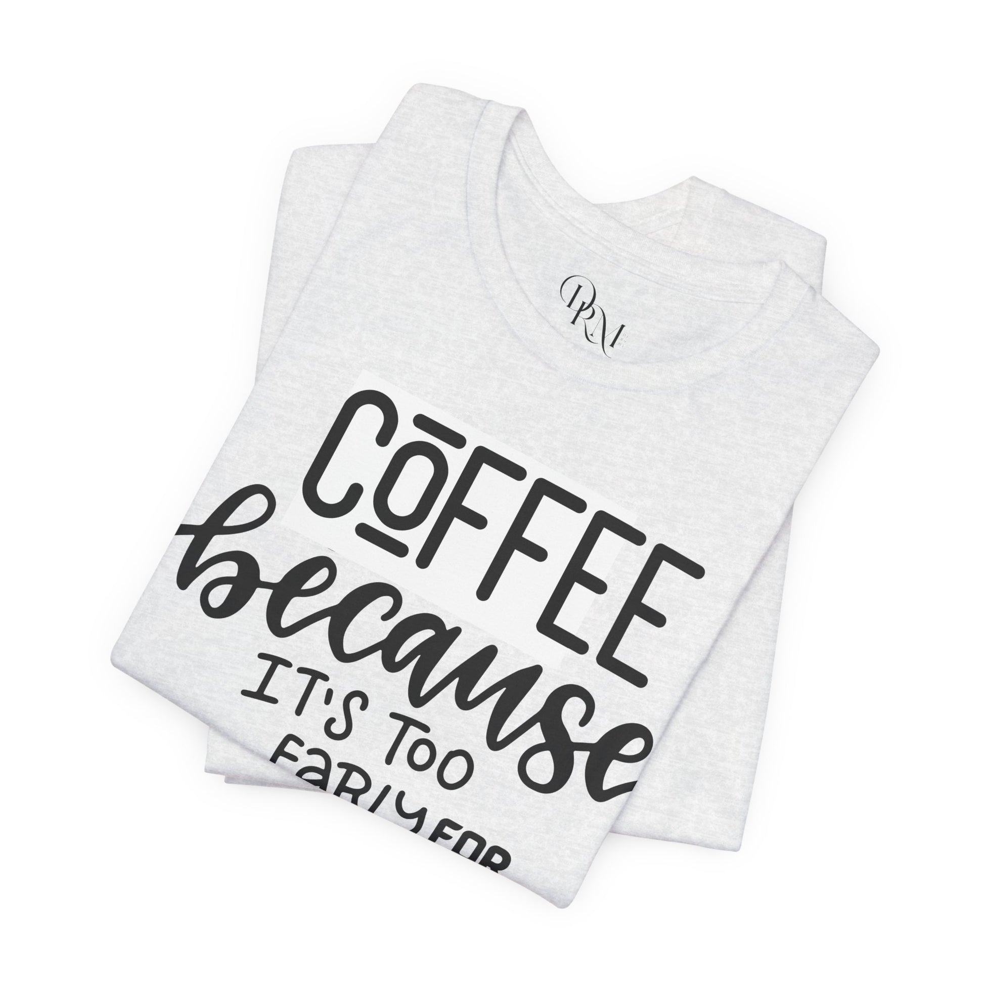 Funny Coffee and Wine Unisex Jersey Tee - Perfect for Wine Lovers - DiRoMi