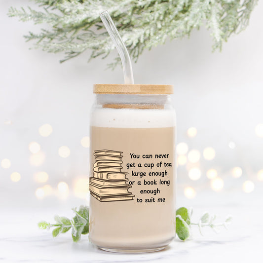 Glass Tumbler, Glass Can 16oz,  Cute Drinkware - DiRoMi