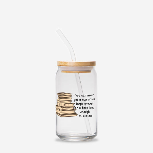 Glass Tumbler, Glass Can 16oz,  Cute Drinkware - DiRoMi