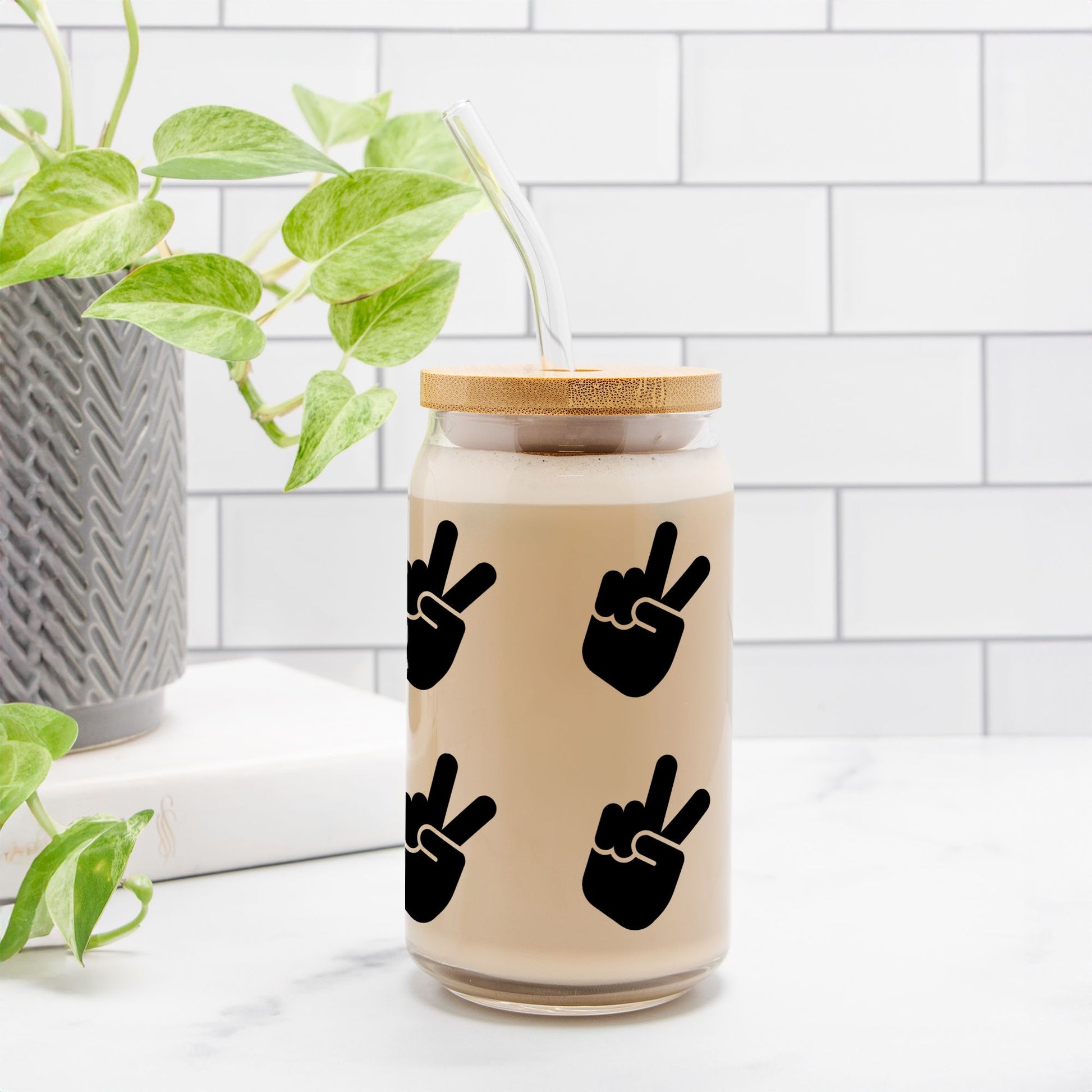 Glass Tumbler 'Jeep Wave' - Can 16oz - DiRoMi