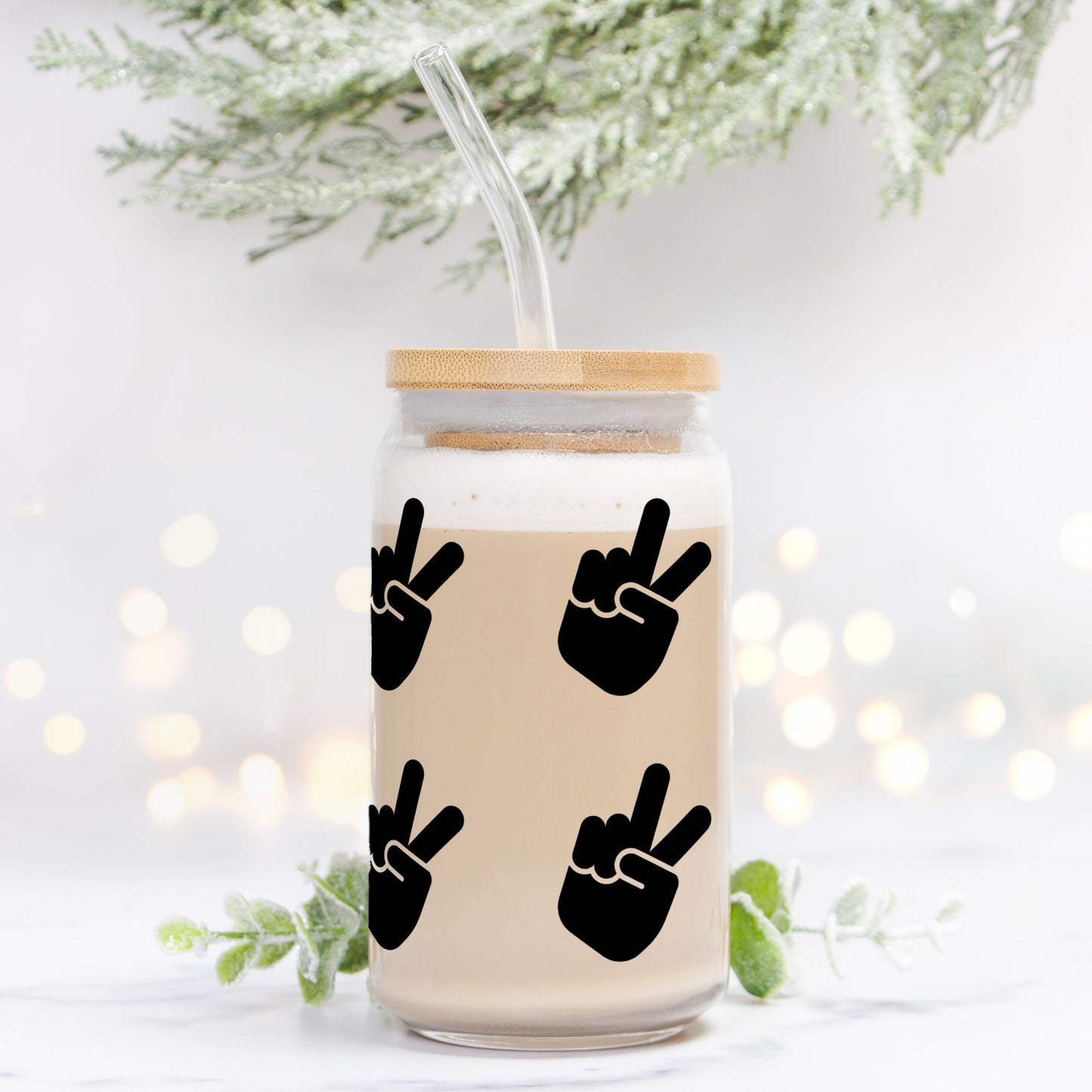 Glass Tumbler 'Jeep Wave' - Can 16oz - DiRoMi