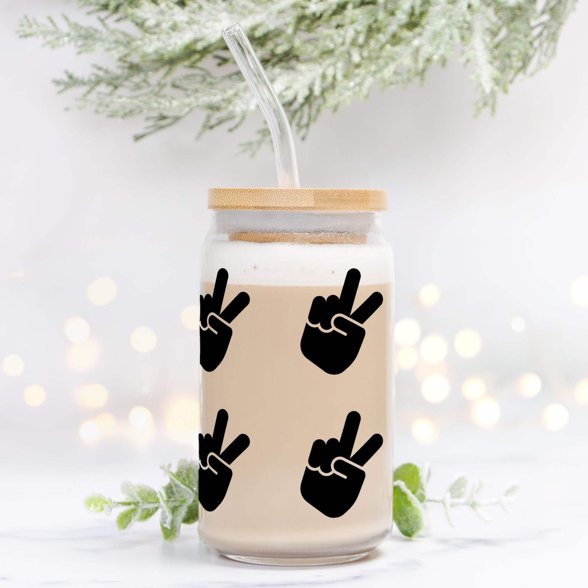 Glass Tumbler 'Jeep Wave' - Can 16oz - DiRoMi