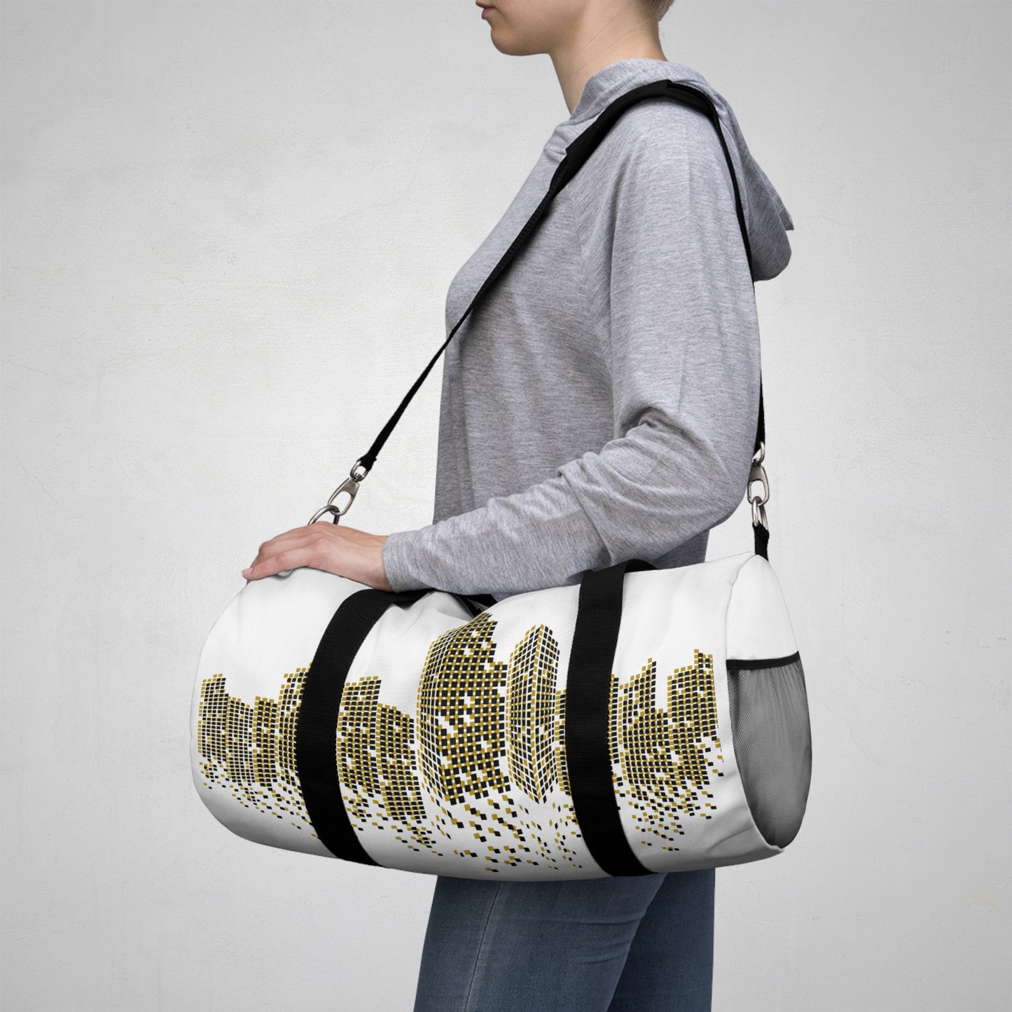 Gold Cityscape Duffel Bag