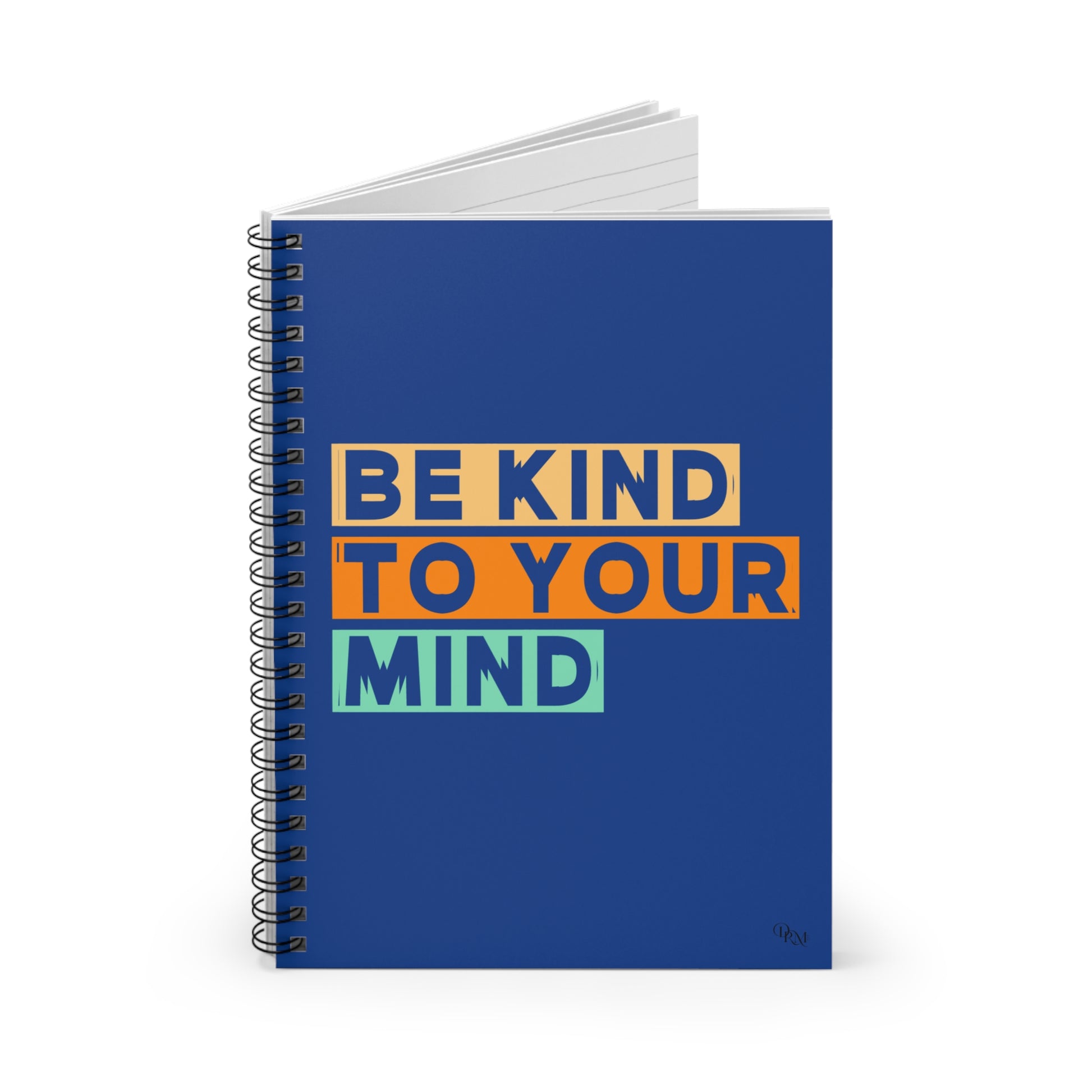 Inspirational Spiral Notebook - "Be Kind to Your Mind" - Perfect for Journaling and Self-Care - DiRoMi