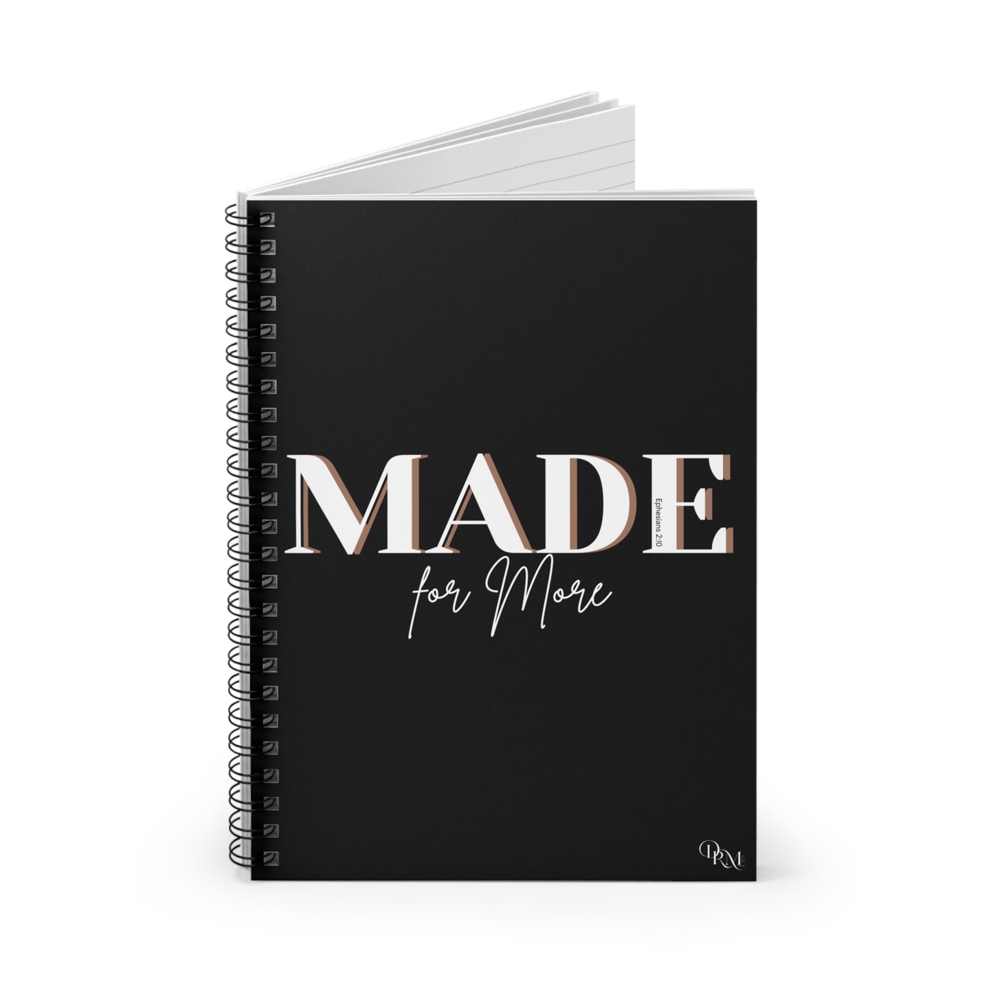 Inspirational Spiral Notebook - 'MADE for More' - DiRoMi