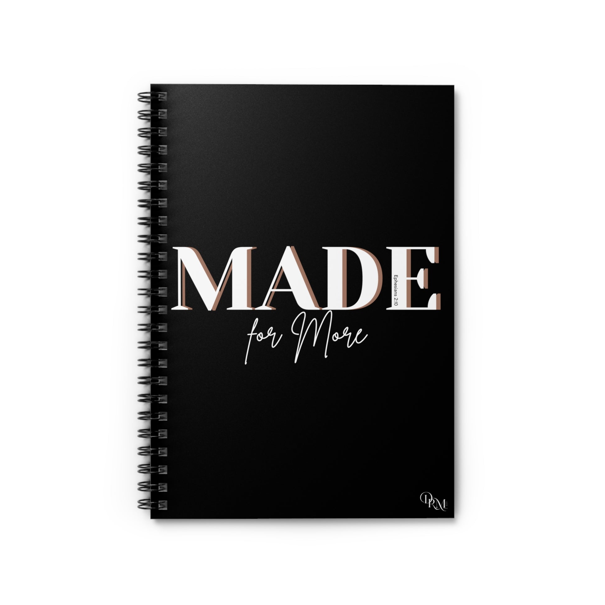 Inspirational Spiral Notebook - 'MADE for More' - DiRoMi