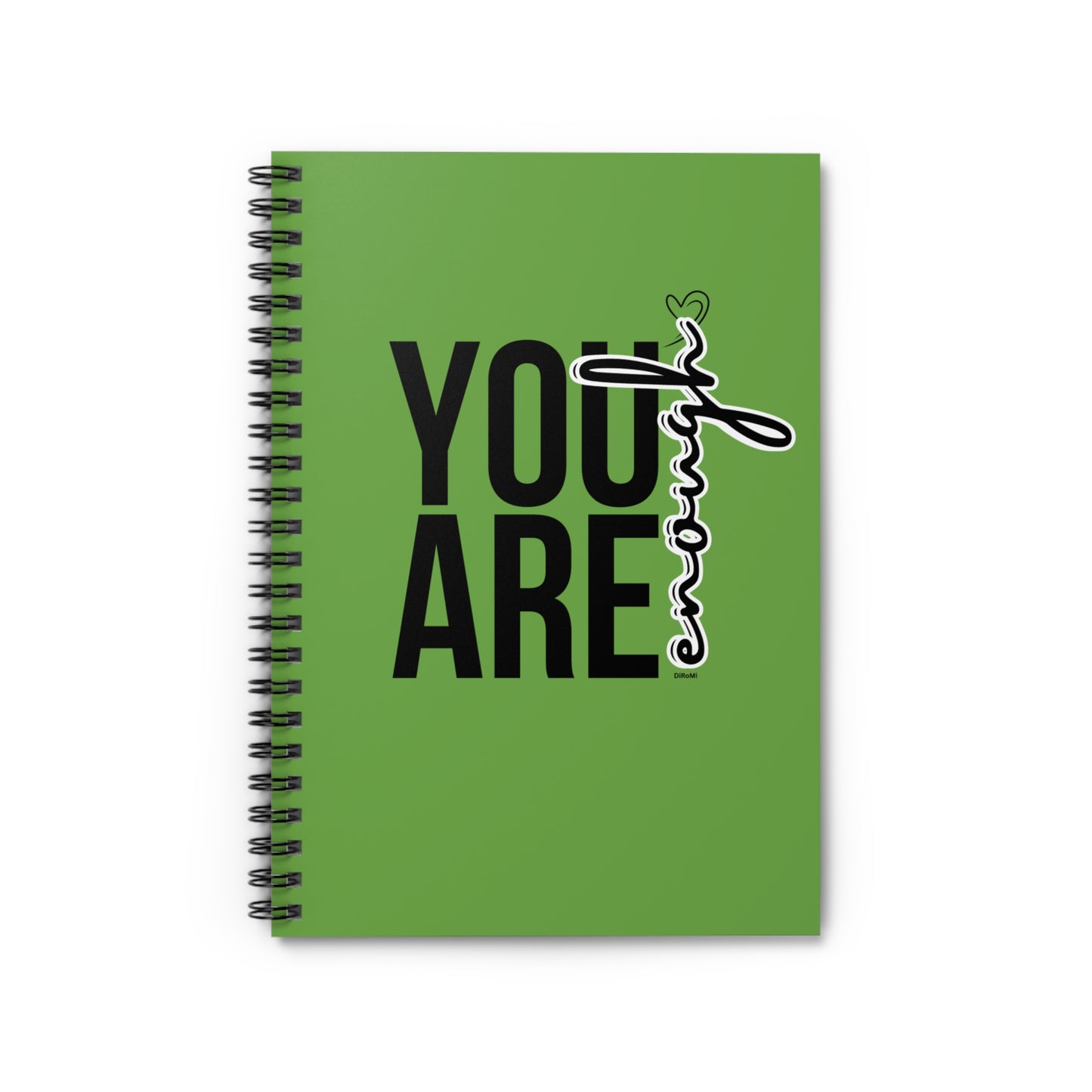 Inspirational Spiral Notebook - "You Are Enough" - Motivational Journal for Self-Care and Affirmation - DiRoMi