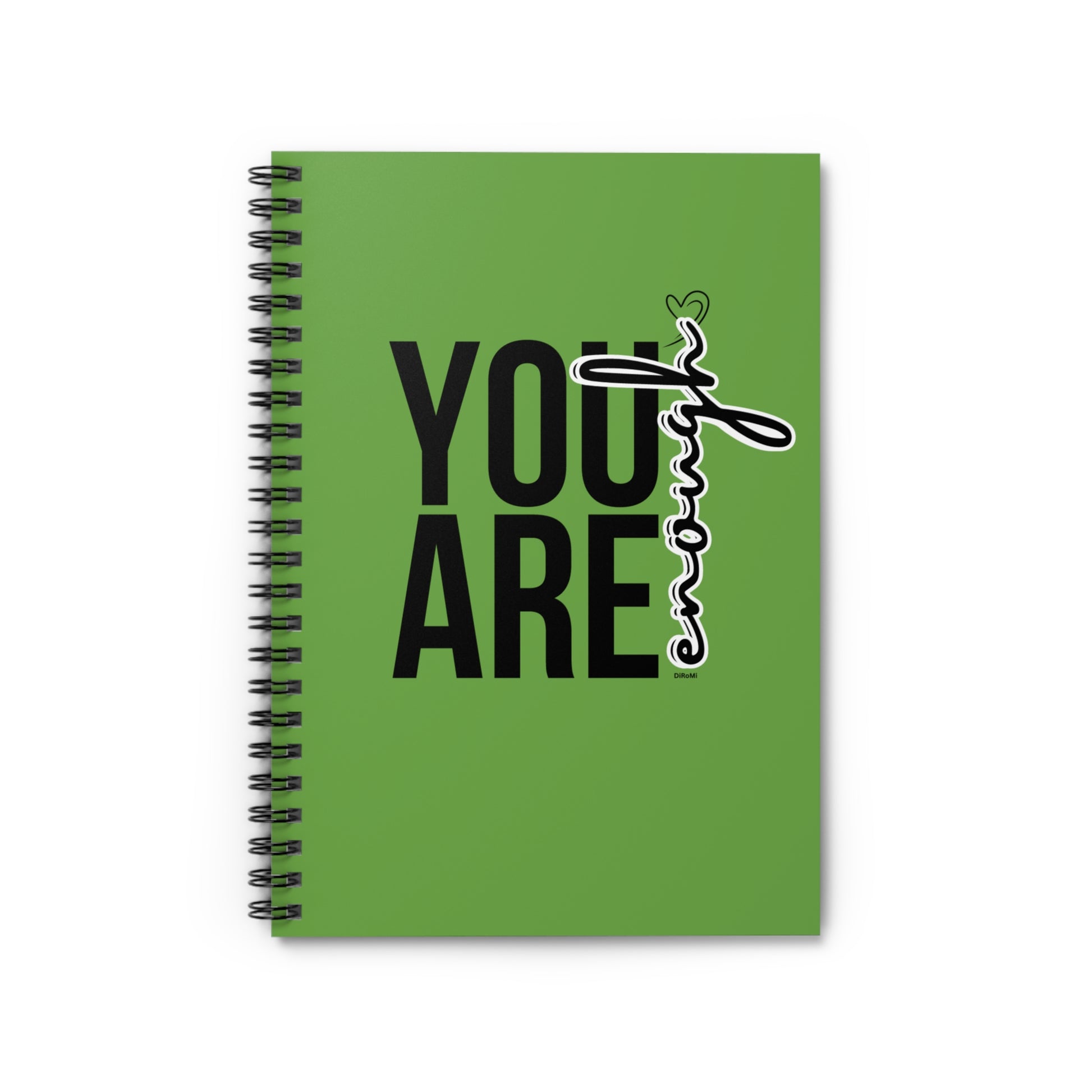 Inspirational Spiral Notebook - "You Are Enough" - Motivational Journal for Self-Care and Affirmation - DiRoMi
