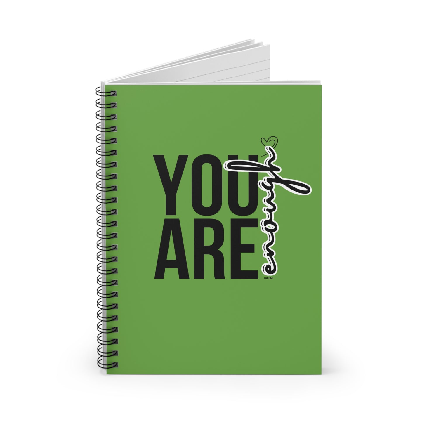 Inspirational Spiral Notebook - "You Are Enough" - Motivational Journal for Self-Care and Affirmation - DiRoMi