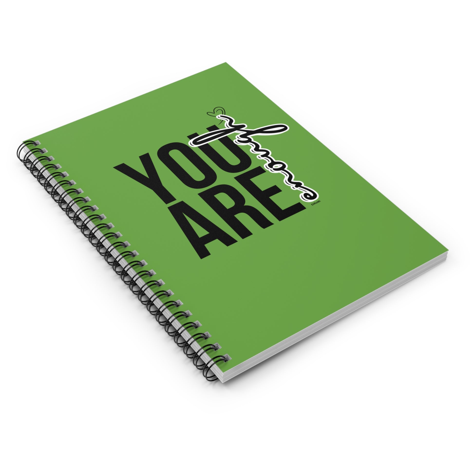 Inspirational Spiral Notebook - "You Are Enough" - Motivational Journal for Self-Care and Affirmation - DiRoMi