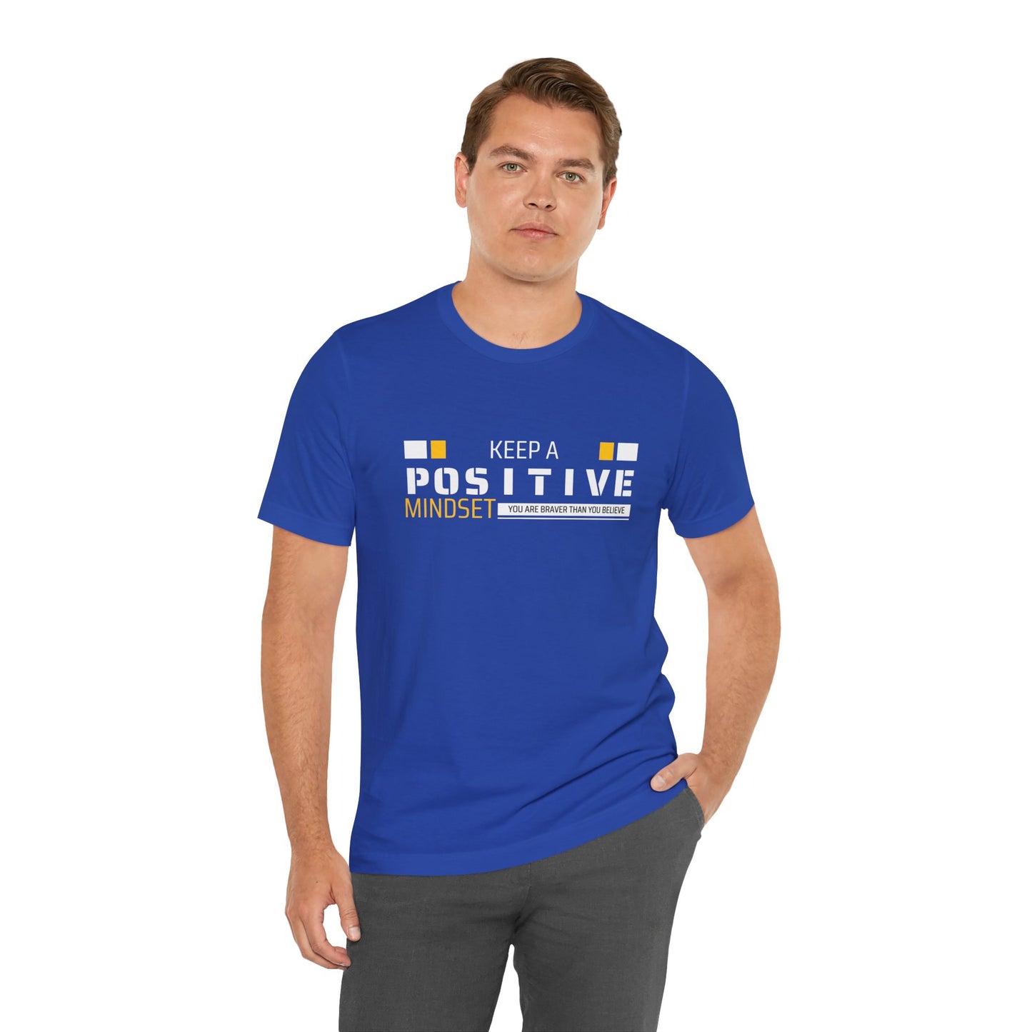 Keep a Positive Mindset Tee - Unisex Jersey Short Sleeve Shirt for Motivational Vibes - DiRoMi