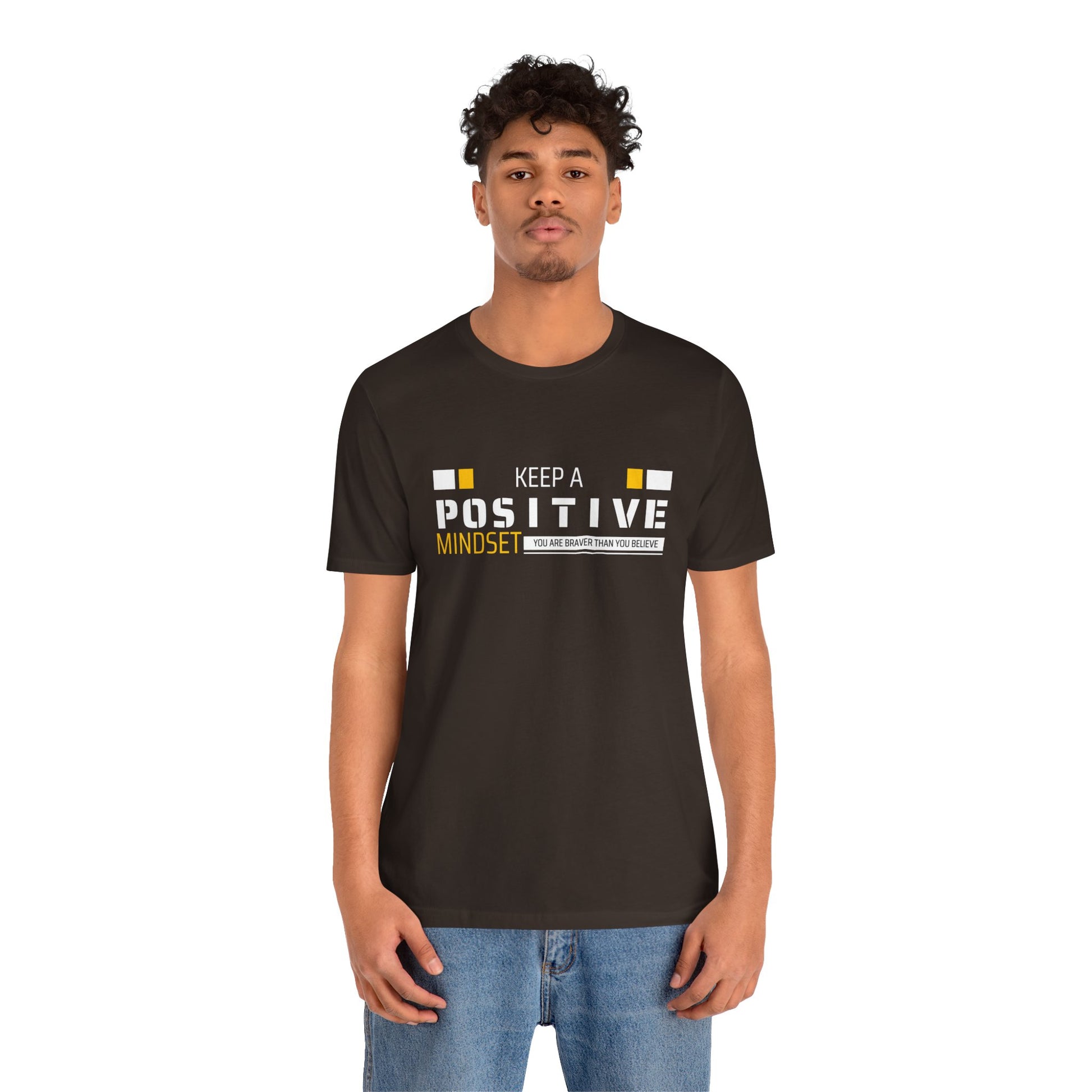 Keep a Positive Mindset Tee - Unisex Jersey Short Sleeve Shirt for Motivational Vibes - DiRoMi