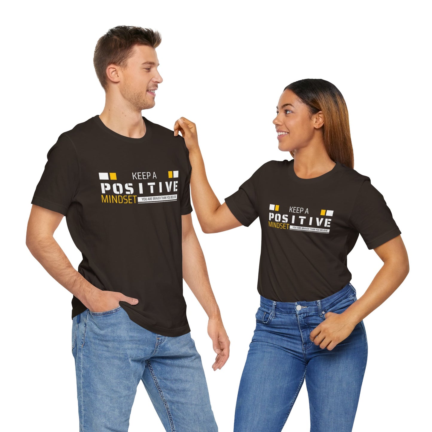 Keep a Positive Mindset Tee - Unisex Jersey Short Sleeve Shirt for Motivational Vibes - DiRoMi