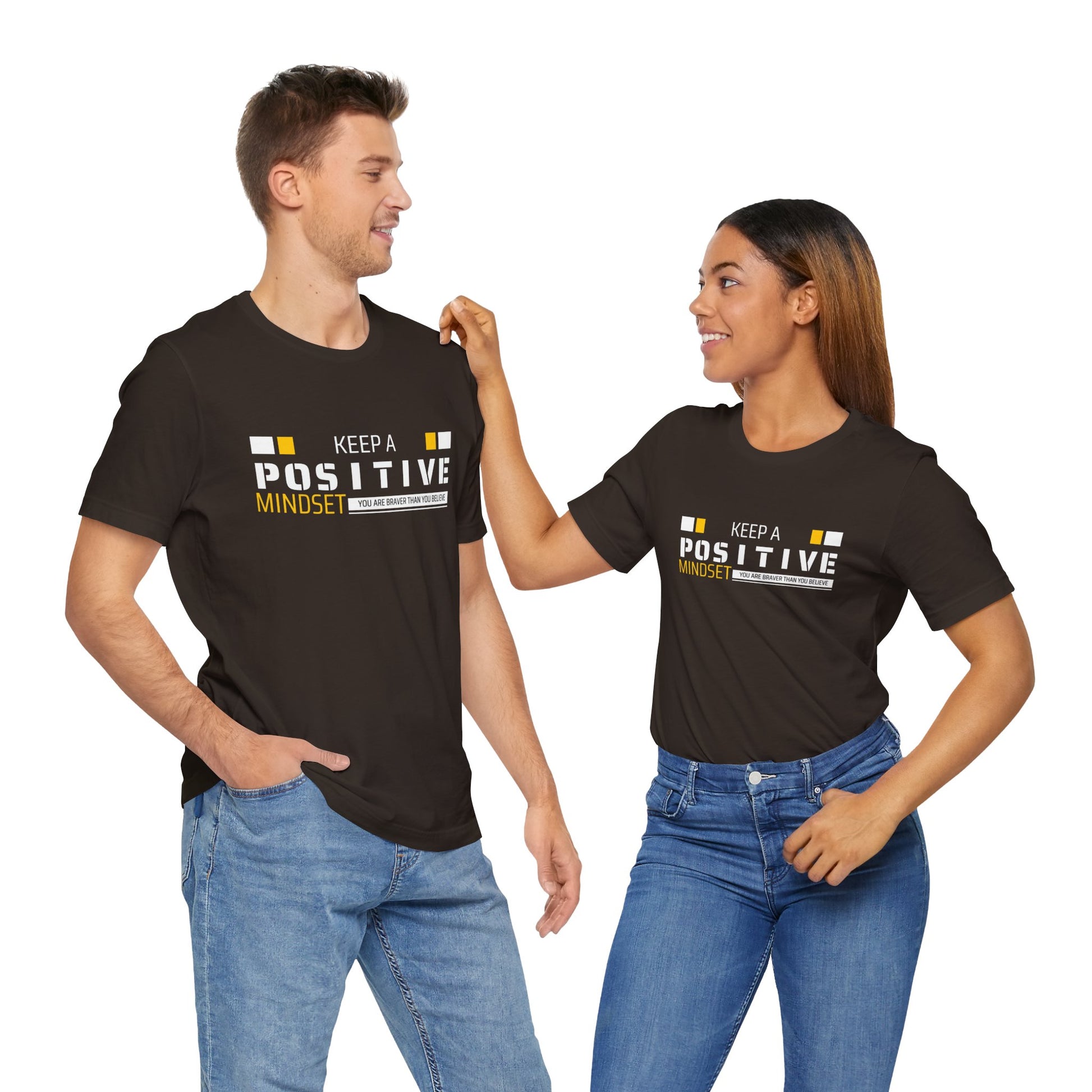 Keep a Positive Mindset Tee - Unisex Jersey Short Sleeve Shirt for Motivational Vibes - DiRoMi