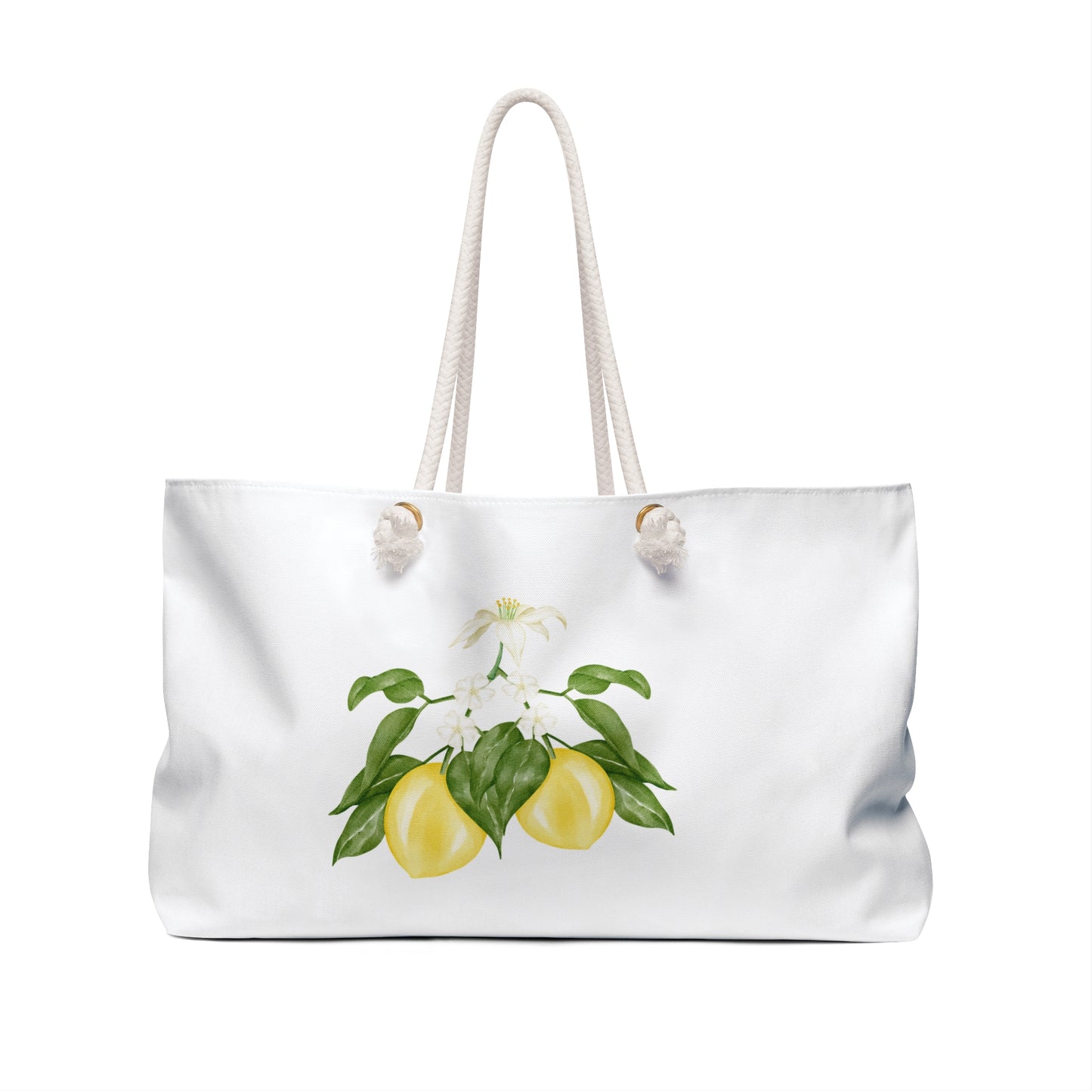 Lemon Floral Weekender Bag - Stylish Travel Tote for Summer Getaways