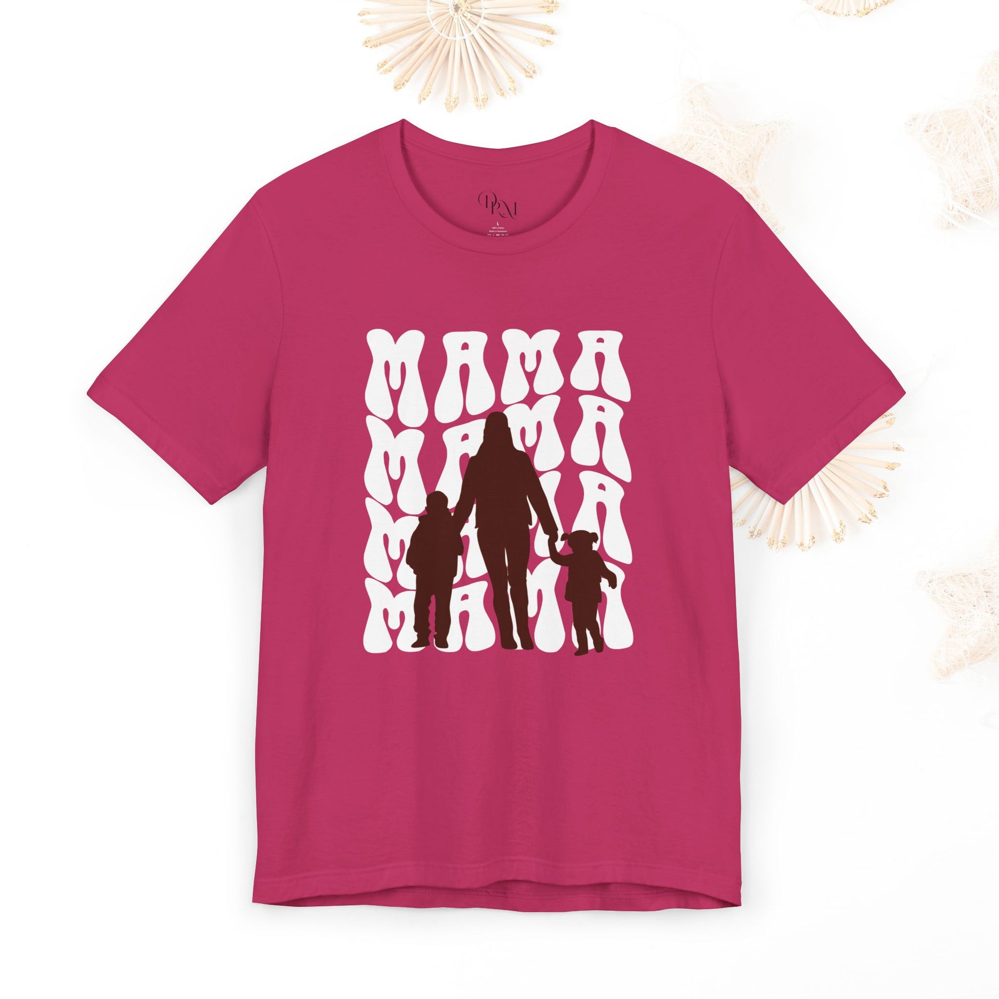 Mama Family Tee | Cute Mom Shirt, T-Shirt for Mother's Day, Gifts for Moms, Casual Wear, Cute Graphic Tee, Mother Shirt - DiRoMi
