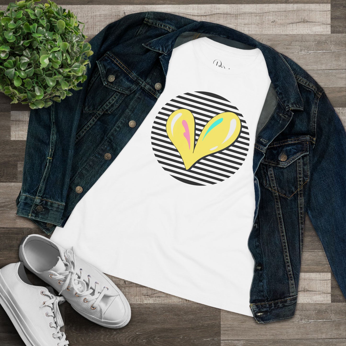 Maximalist Heart Graphic Tee for Women - Soft Cotton T-Shirt, women shirt - DiRoMi