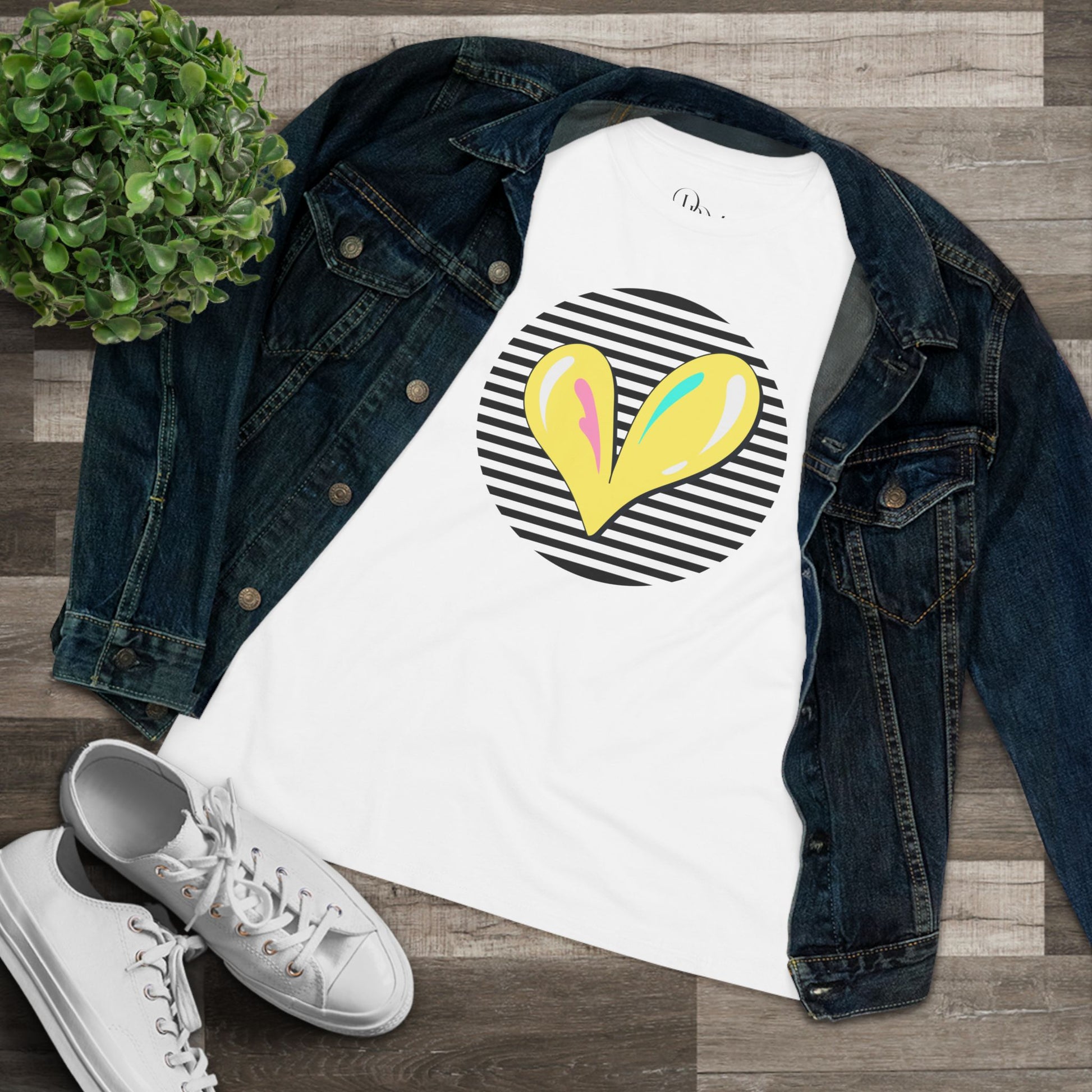 Maximalist Heart Graphic Tee for Women - Soft Cotton T-Shirt, women shirt - DiRoMi