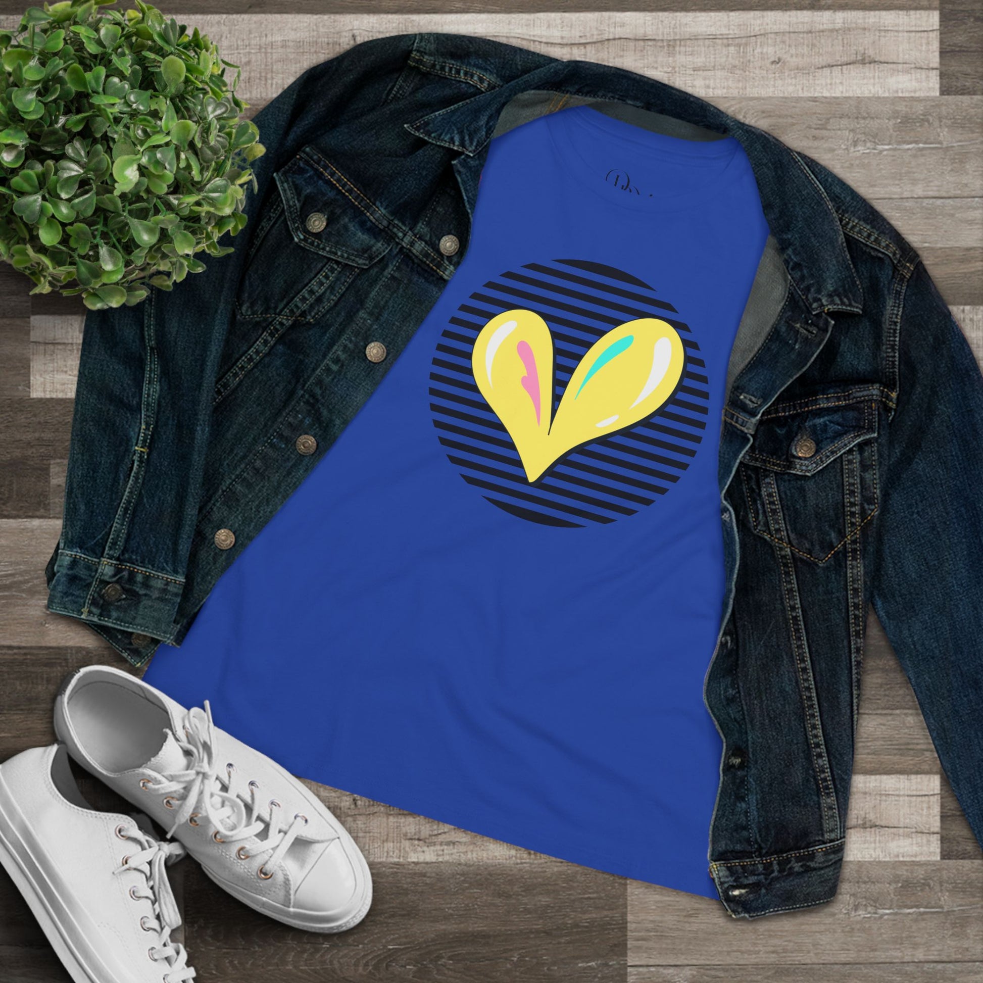Maximalist Heart Graphic Tee for Women - Soft Cotton T-Shirt, women shirt - DiRoMi