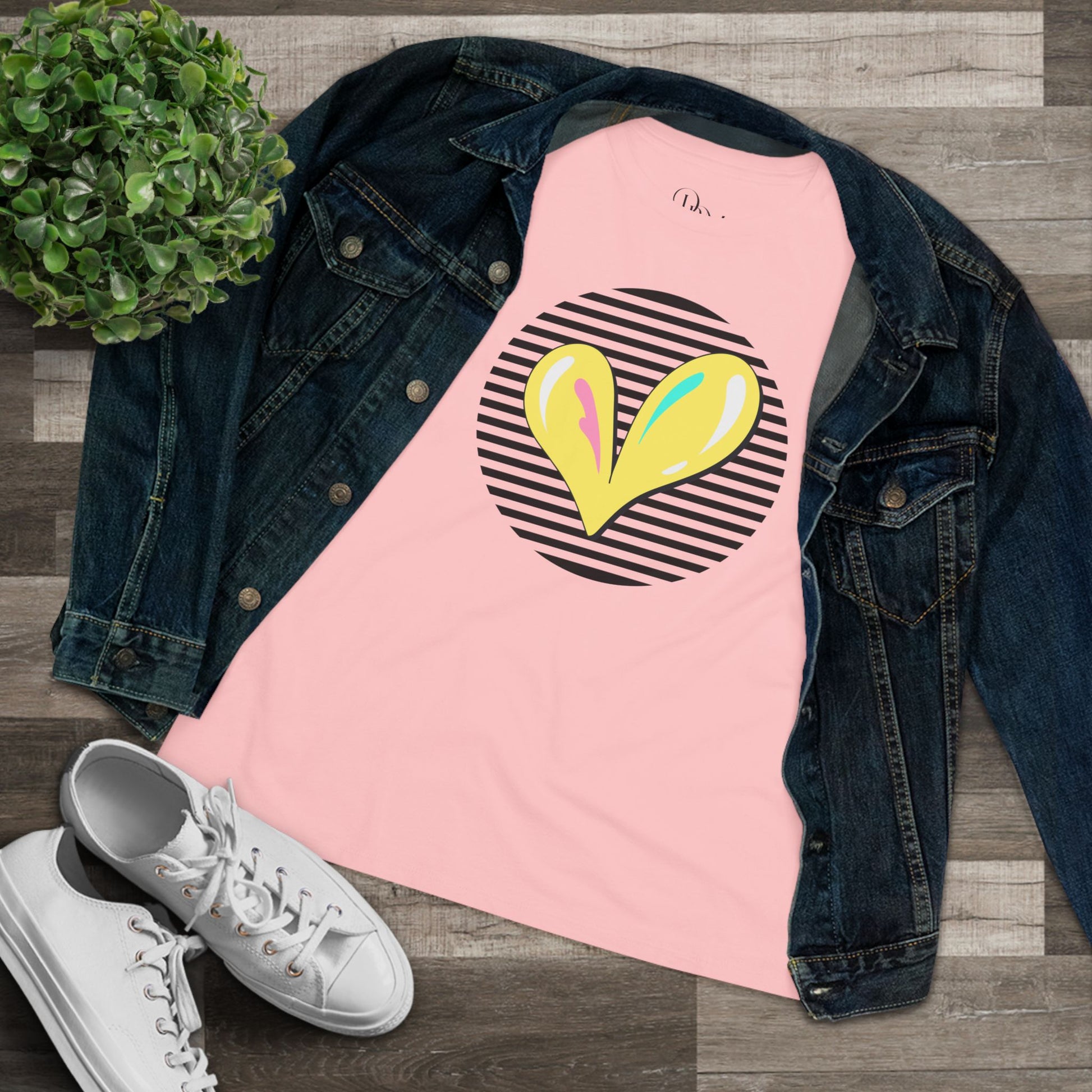 Maximalist Heart Graphic Tee for Women - Soft Cotton T-Shirt, women shirt - DiRoMi