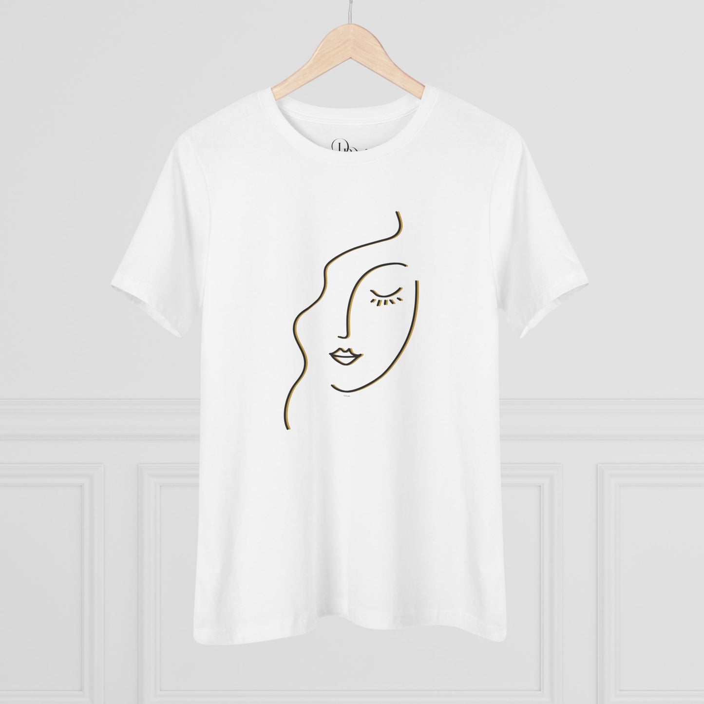 Minimalist Face Women's Cotton Tee - Chic & Comfortable Daily Wear - DiRoMi