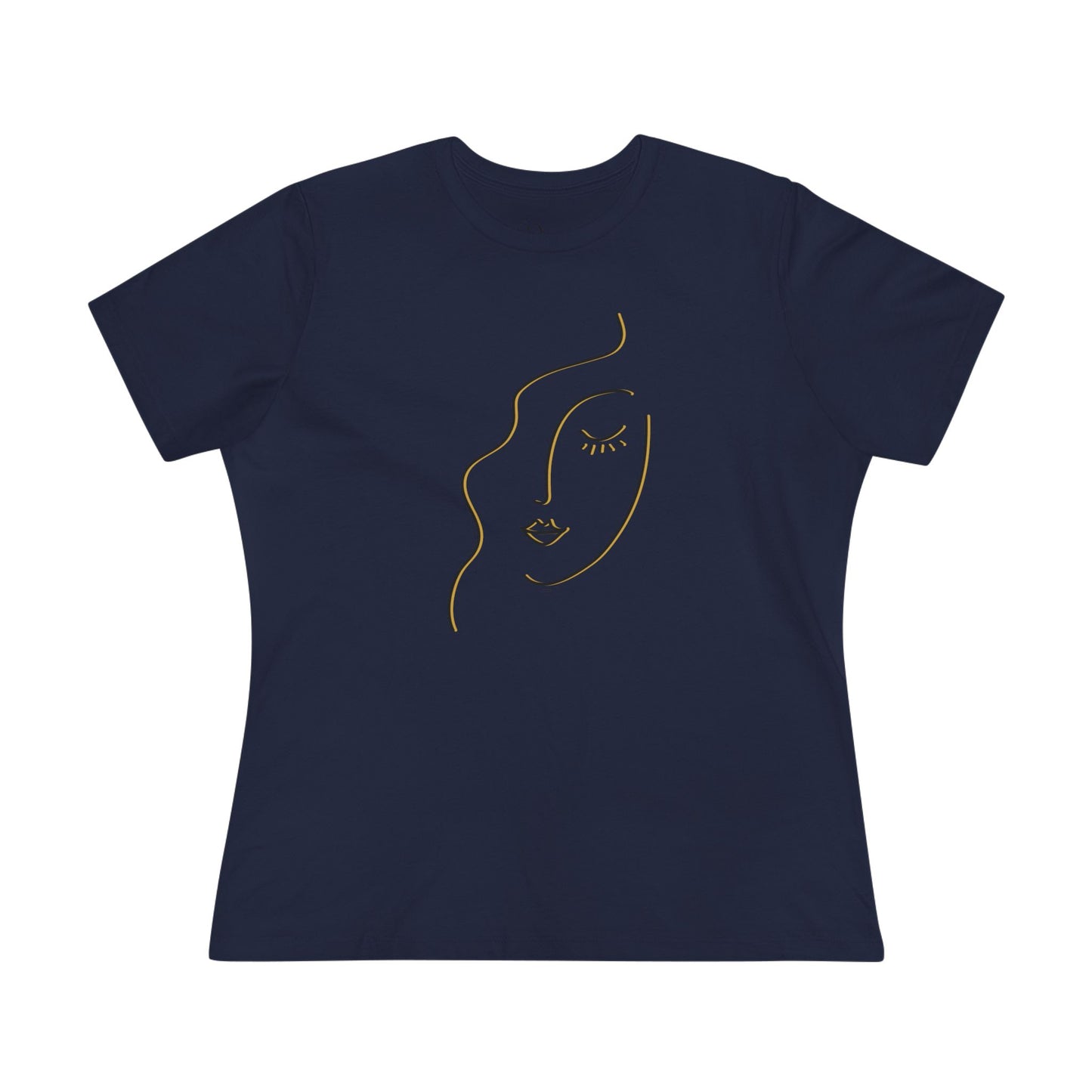 Minimalist Face Women's Cotton Tee - Chic & Comfortable Daily Wear - DiRoMi