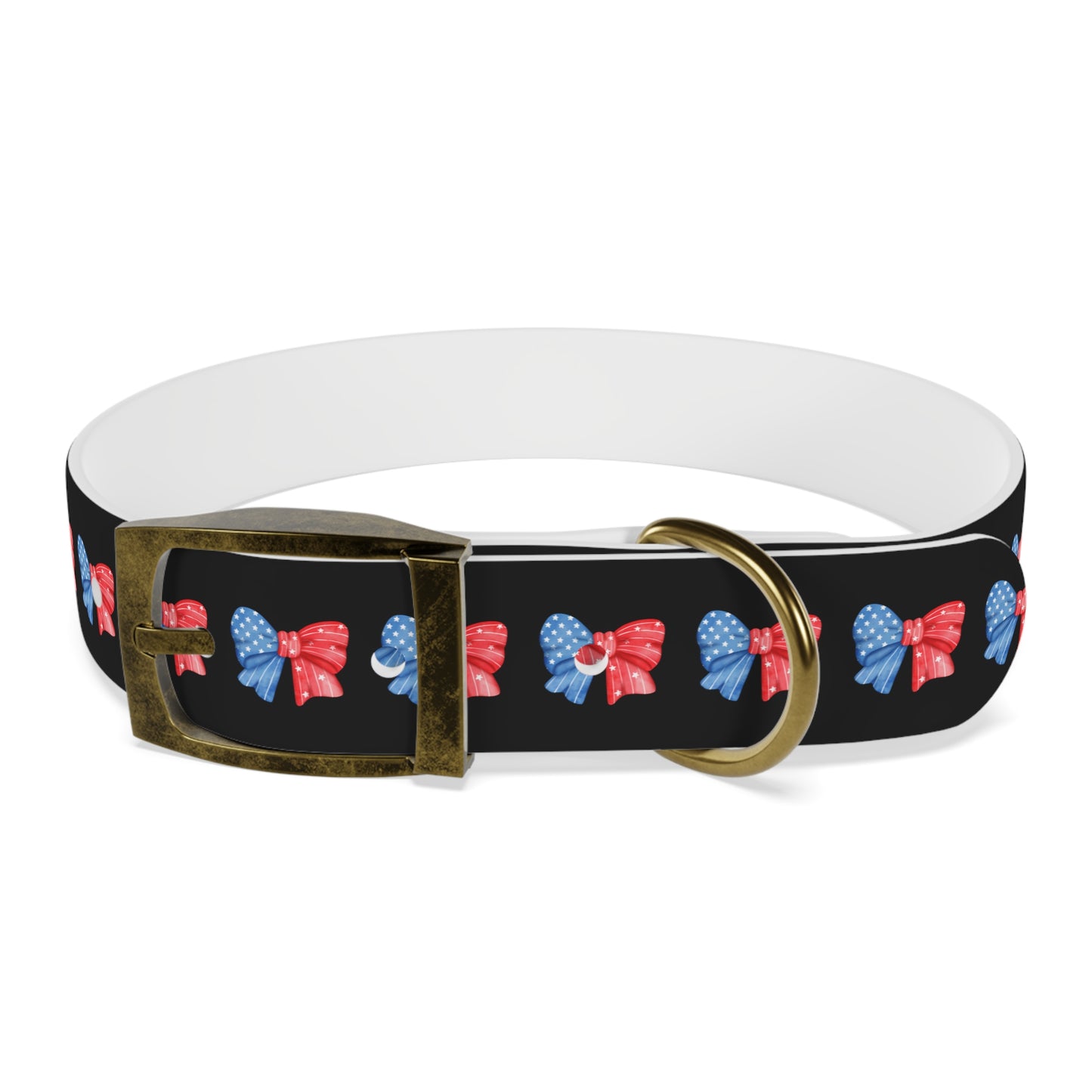 Patriotic Dog Collar with Red and Blue Bows - Perfect for Celebrations! - DiRoMi