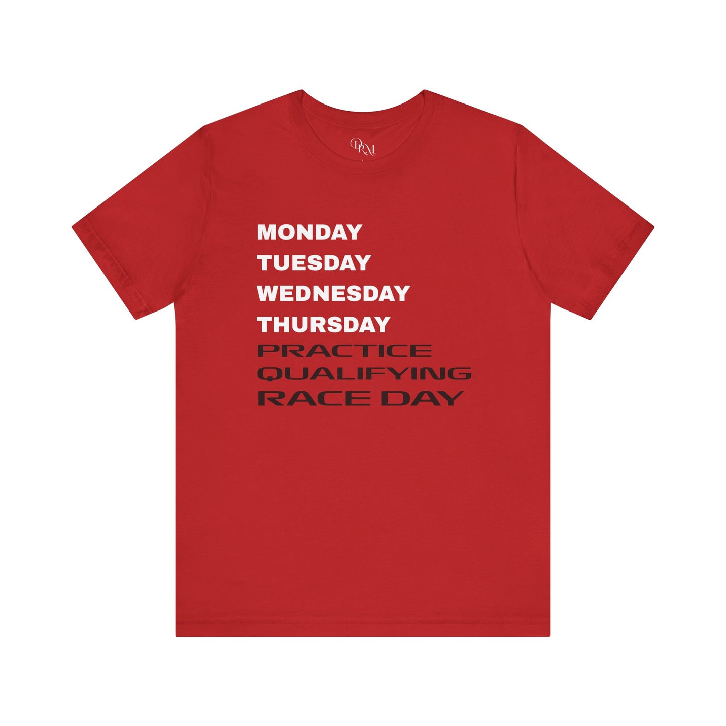 Race Day F1 Schedule Tee