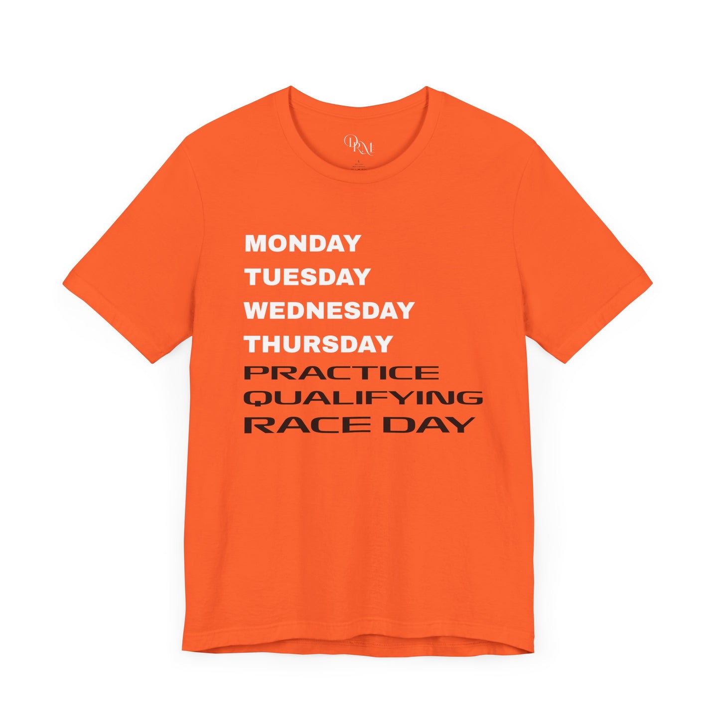 Race Day F1 Schedule Tee