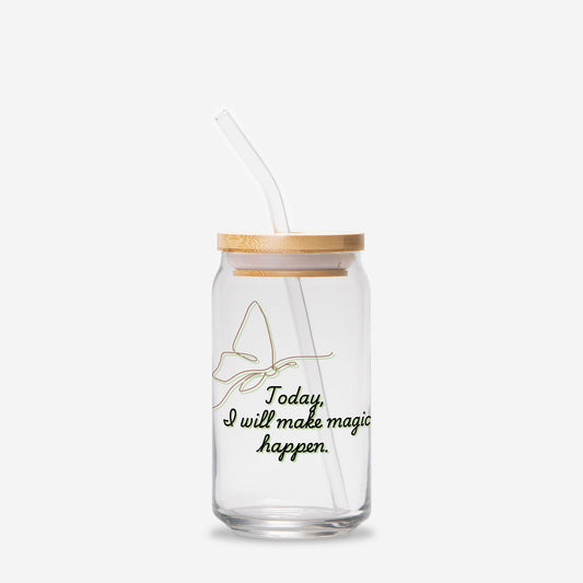 Sipper Glass, Glass Tumbler, Glass Can 16oz - DiRoMi