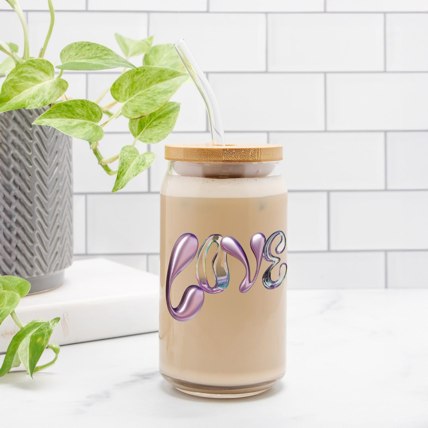 Sipper Glass, Mom Mug, Cute Drinkware for Mothers, Gift for Her, Gift for Mom, Mother's Day Mug, Mom Birthday, Tumbler Glass 16oz - DiRoMi