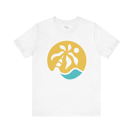 Summer Tropical Vibes Unisex Tee, Summer Shirt, Beach Wear, Vacation Apparel, Gift for Travelers, Casual Everyday Wear, Nautical Shirt - DiRoMi