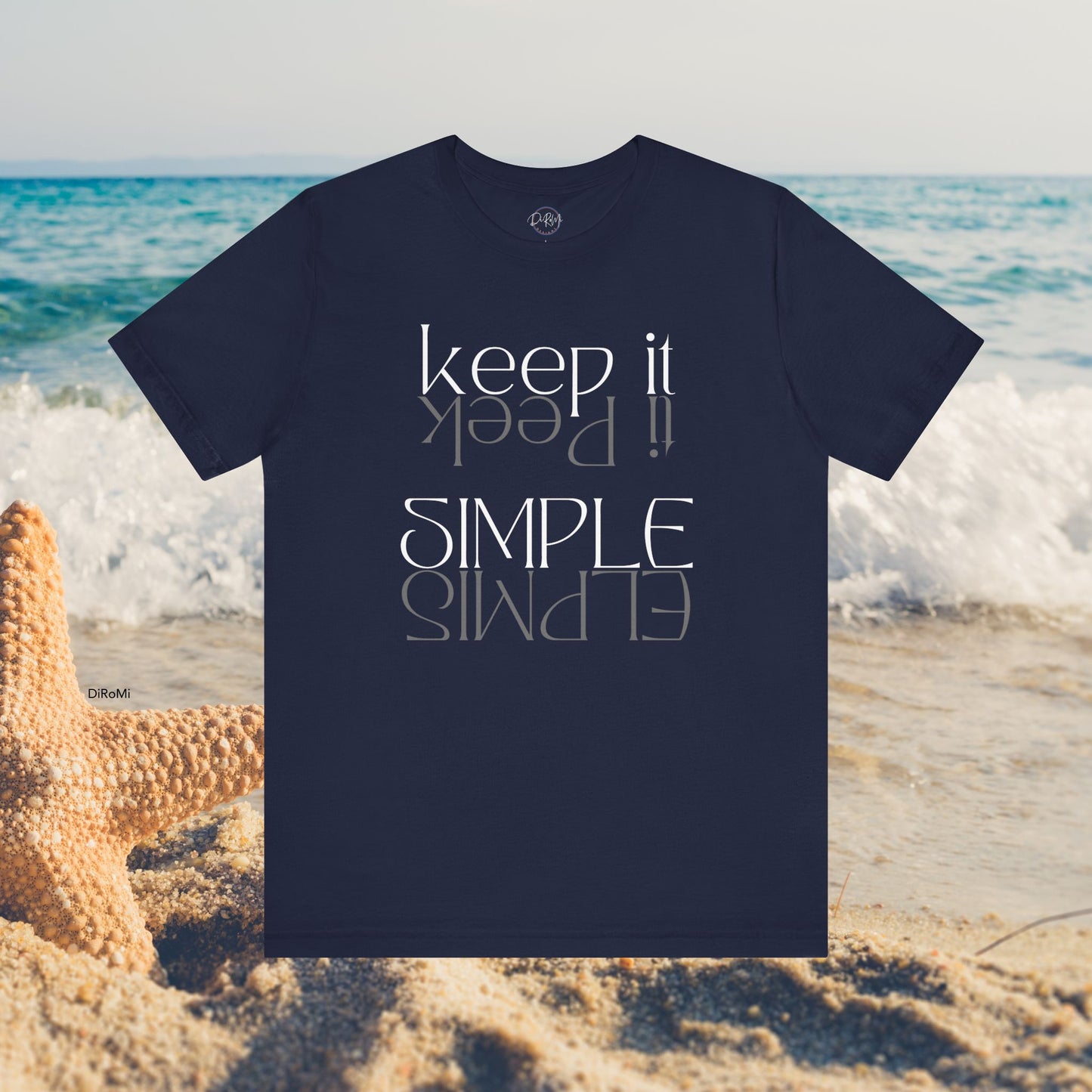 Unisex 'Keep It' Simple Tee - Casual Black Jersey T-Shirt for Everyday Comfort - DiRoMi
