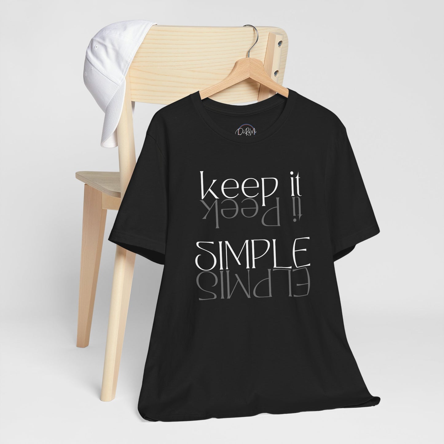 Unisex 'Keep It' Simple Tee - Casual Black Jersey T-Shirt for Everyday Comfort - DiRoMi