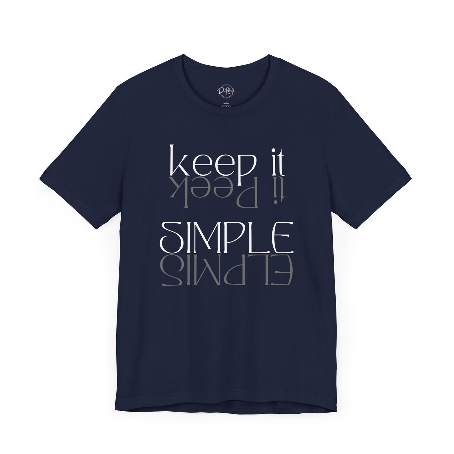 Unisex 'Keep It' Simple Tee - Casual Black Jersey T-Shirt for Everyday Comfort - DiRoMi