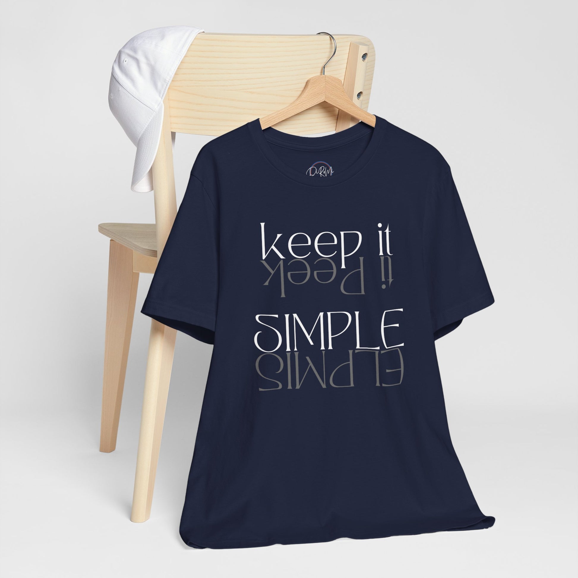 Unisex 'Keep It' Simple Tee - Casual Black Jersey T-Shirt for Everyday Comfort - DiRoMi