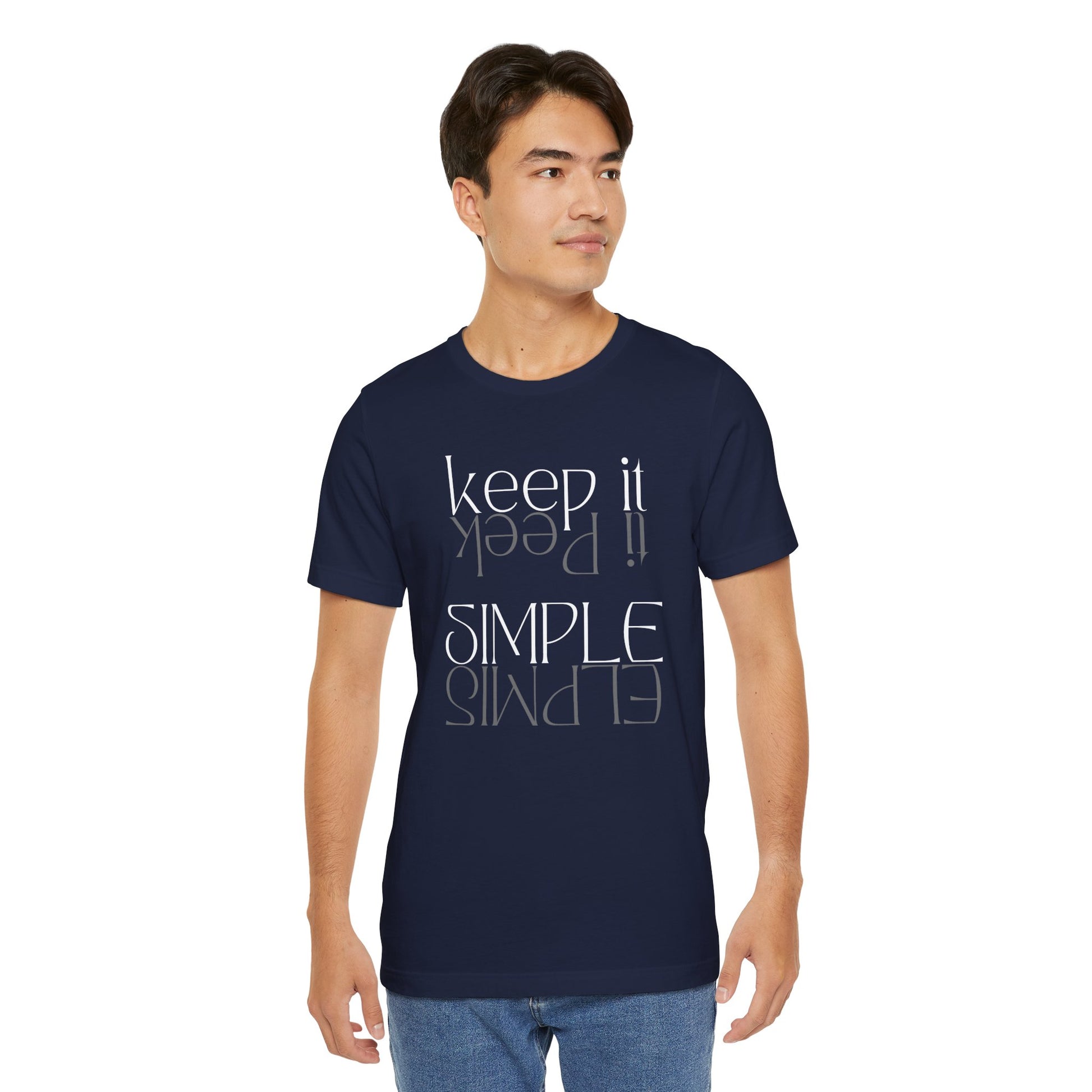 Unisex 'Keep It' Simple Tee - Casual Black Jersey T-Shirt for Everyday Comfort - DiRoMi