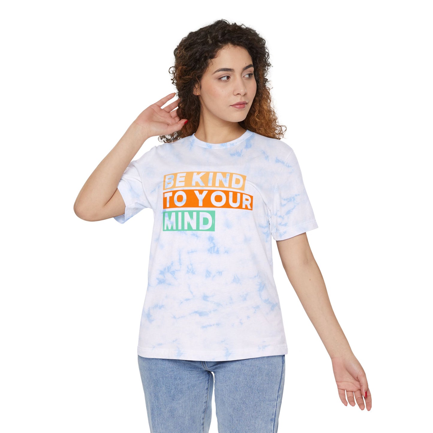 Unisex Tie-Dyed T-Shirt - "Be Kind to Your Mind" Inspirational Tee - DiRoMi