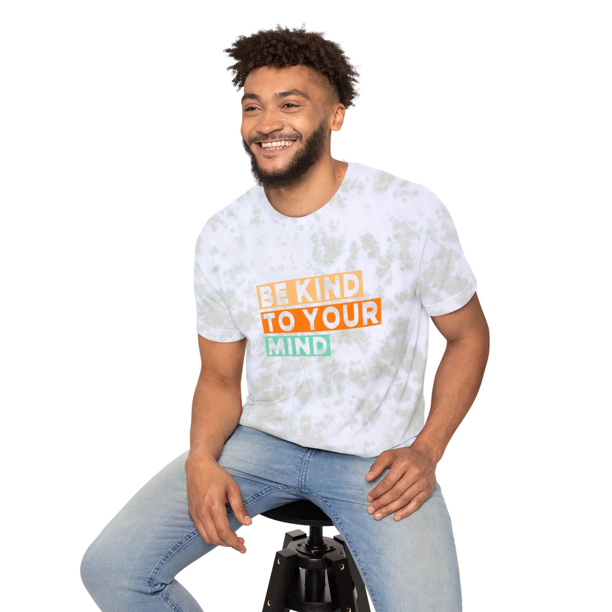 Unisex Tie-Dyed T-Shirt - "Be Kind to Your Mind" Inspirational Tee - DiRoMi