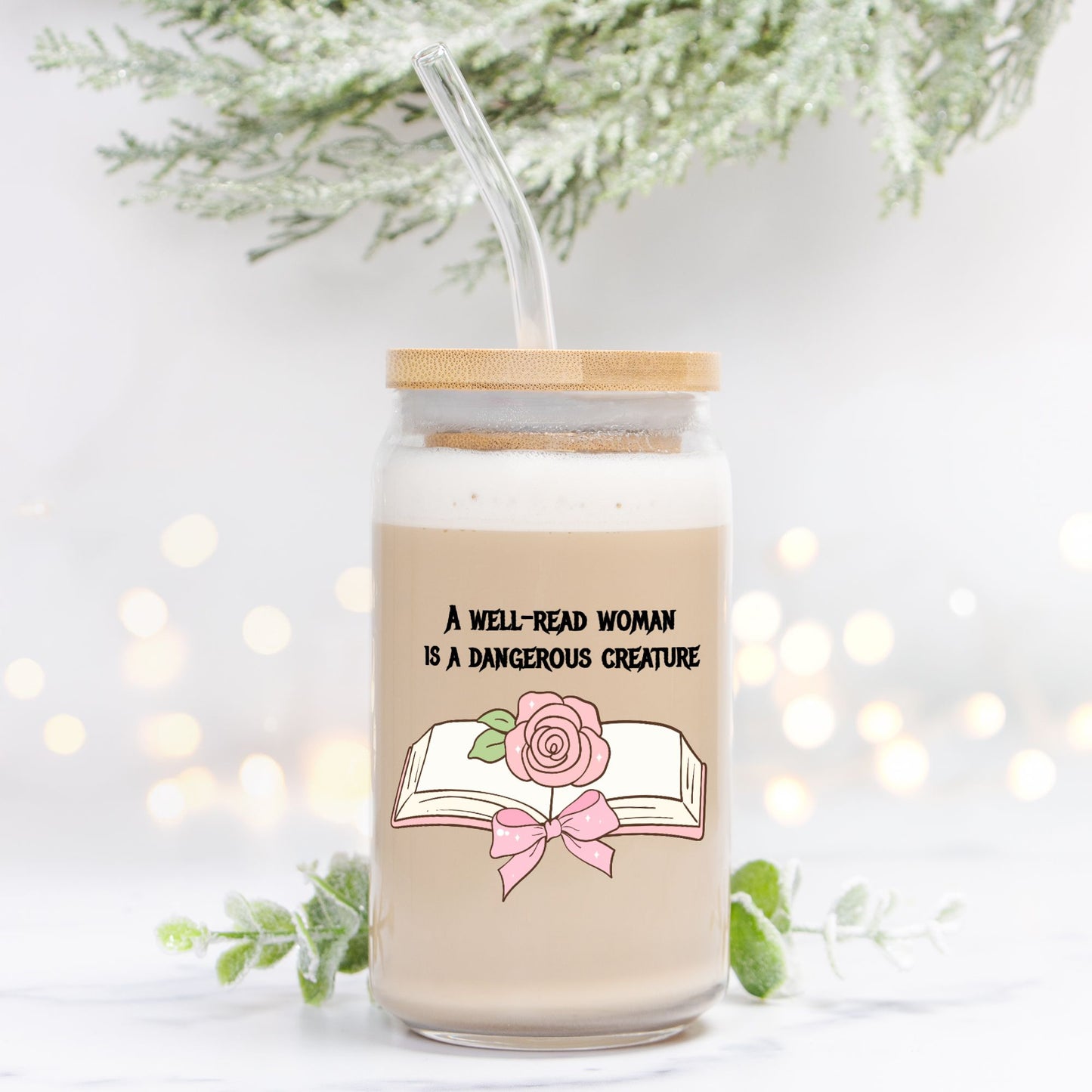 Bookish Glass tumbler 16oz